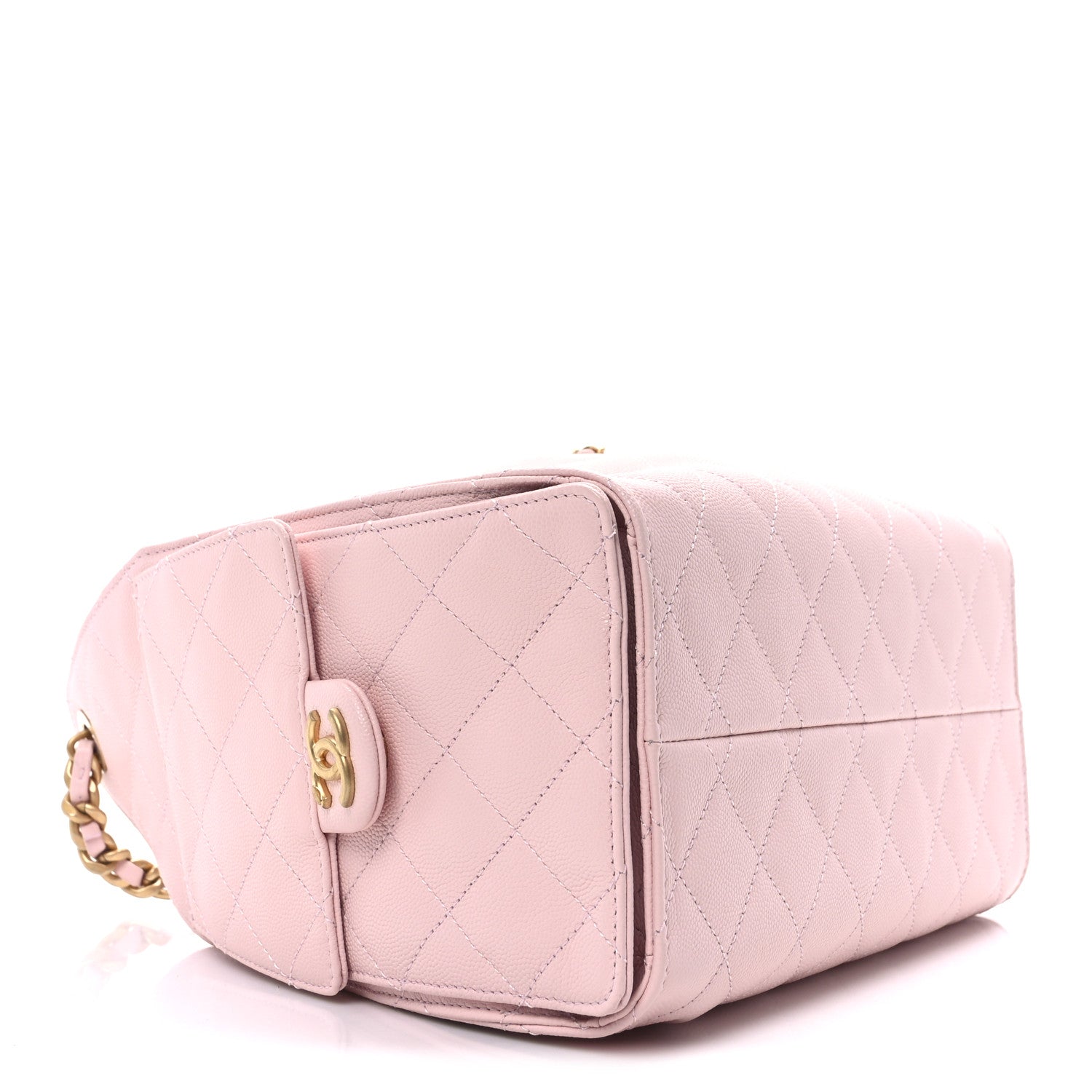 Caviar Quilted Small Chanel 25 Handbag Light Pink