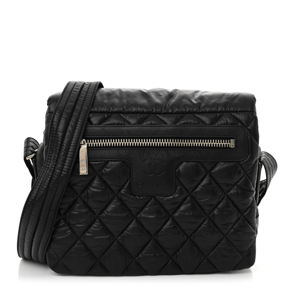 Nylon Small Coco Cocoon Messenger Bag Black