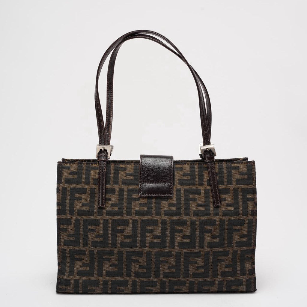 Fendi Vintage Zucca Double Top Handle Bag