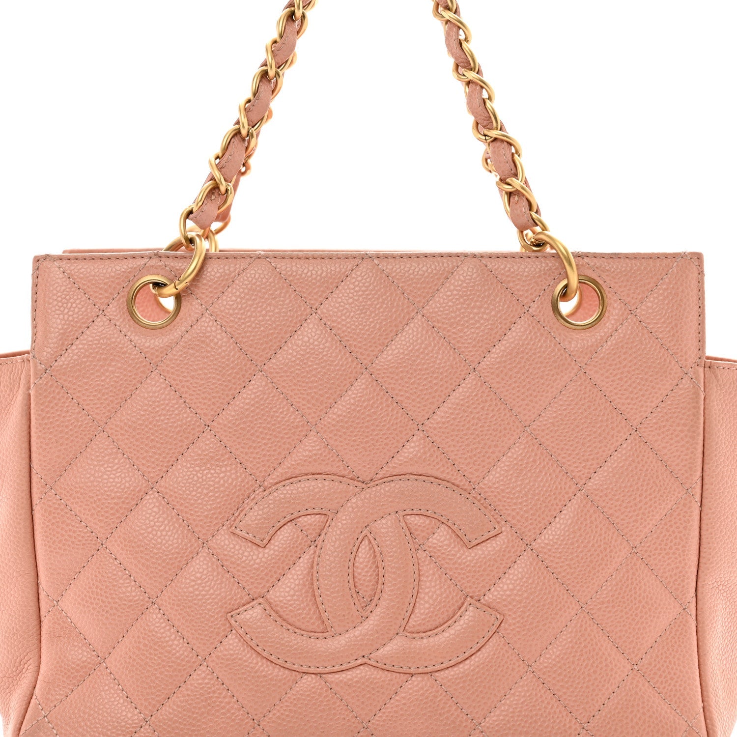 Caviar Quilted Petit Timeless Shopping Tote PTT Pink