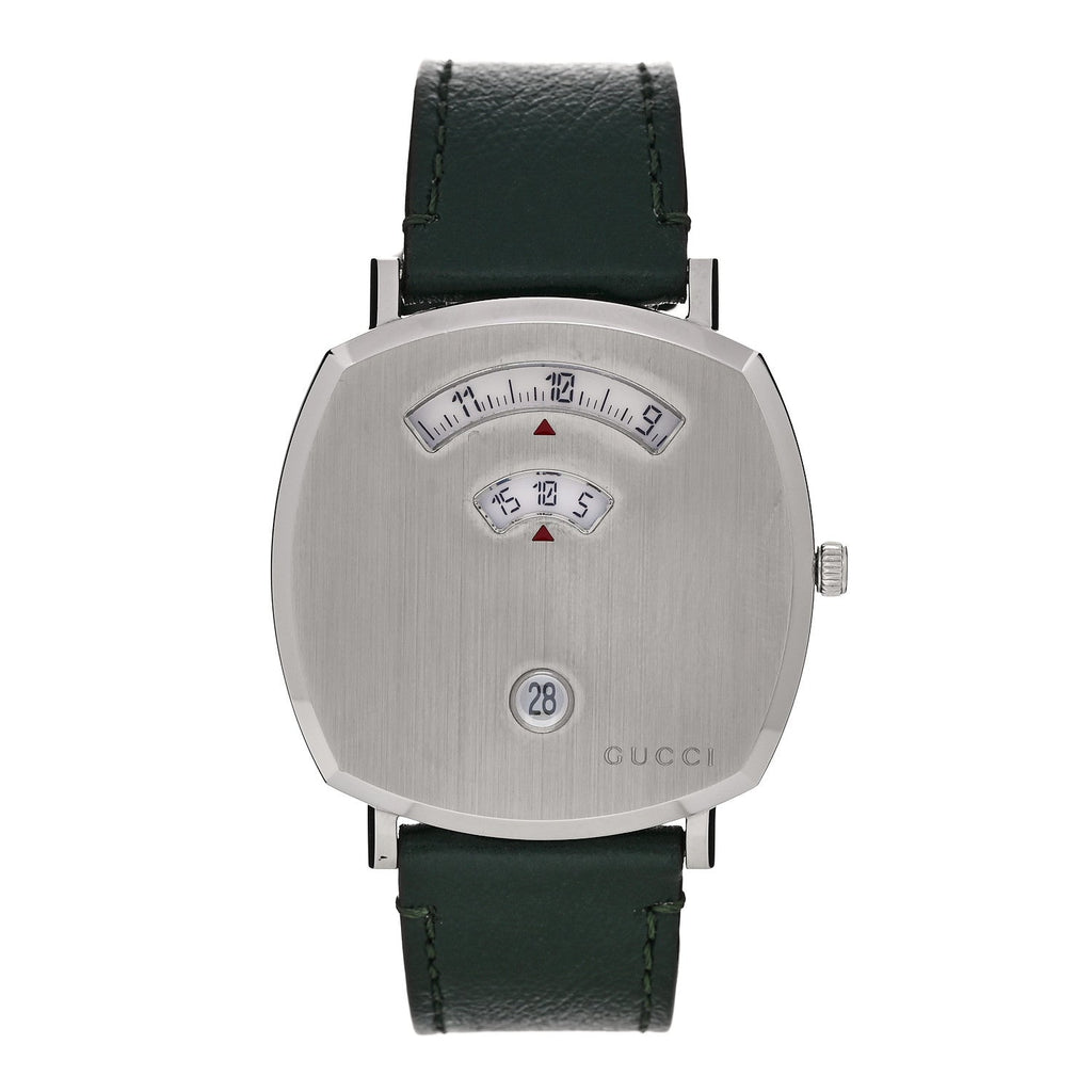 Stainless Steel Calfskin 38mm Grip Quartz Watch Green