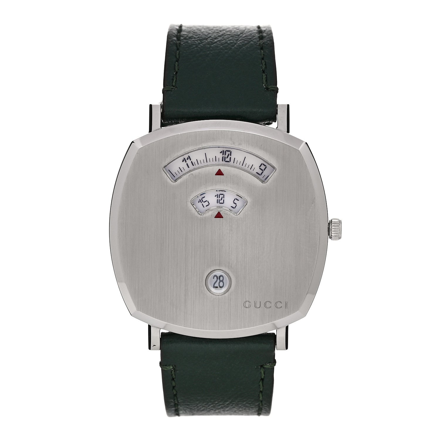 Stainless Steel Calfskin 38mm Grip Quartz Watch Green
