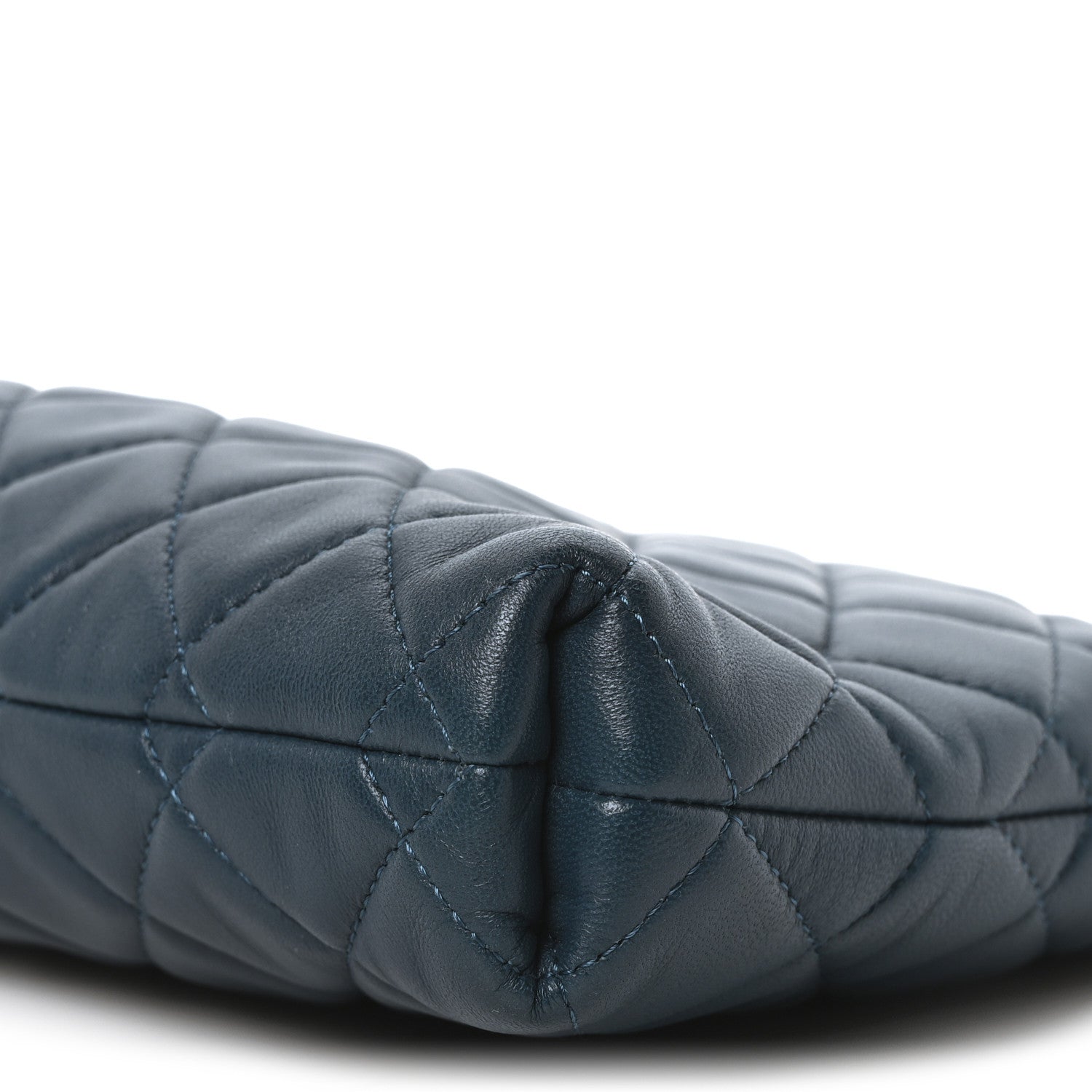 Lambskin Quilted Clutch  Turquoise