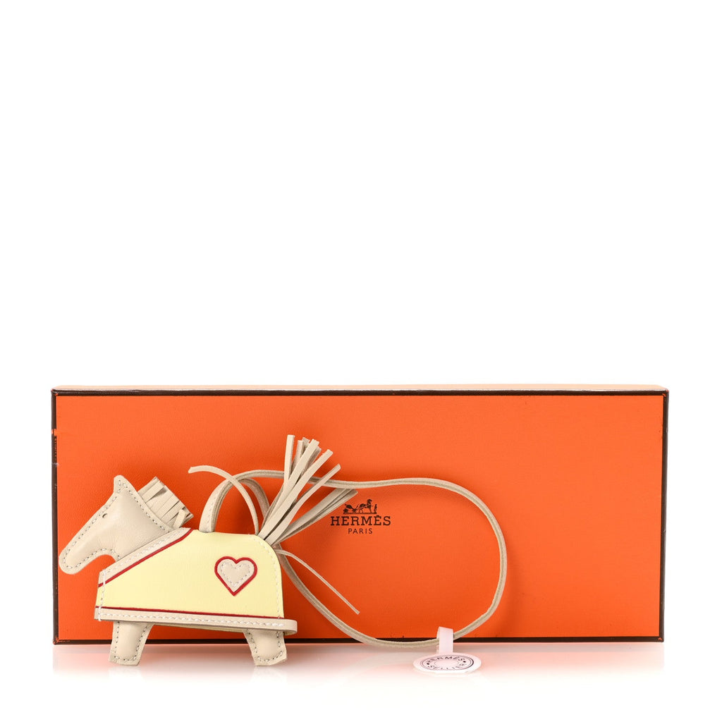 Milo Lambskin Grigri Rodeo Robeo Coeur Bag Charm PM Craie Jaune Milton Rouge Radieux