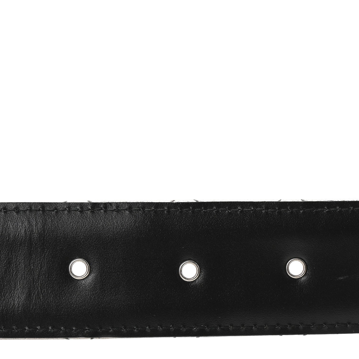 Metallic Calfskin Quilted CC Chain Belt 95 38 Silver