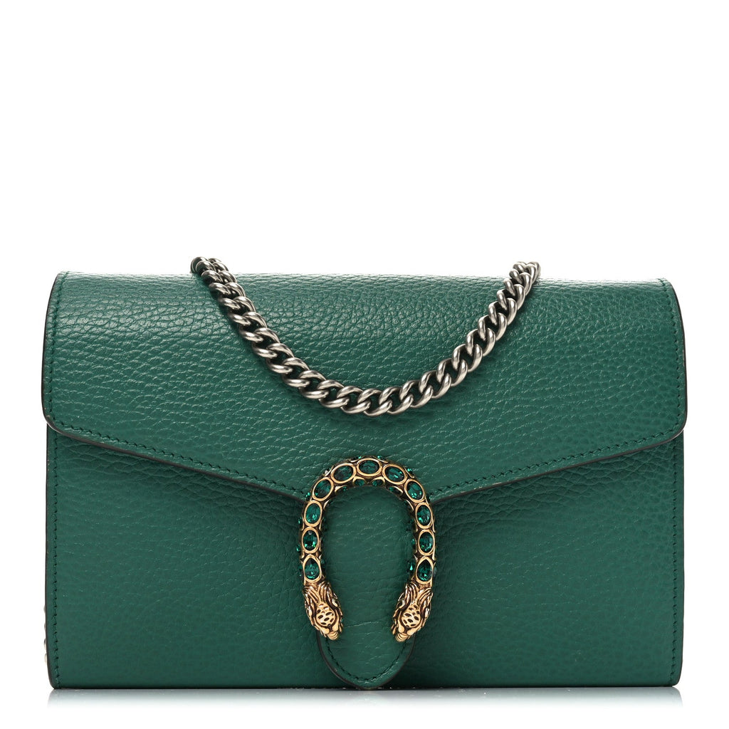Calfskin Mini Dionysus Chain Wallet Emerald