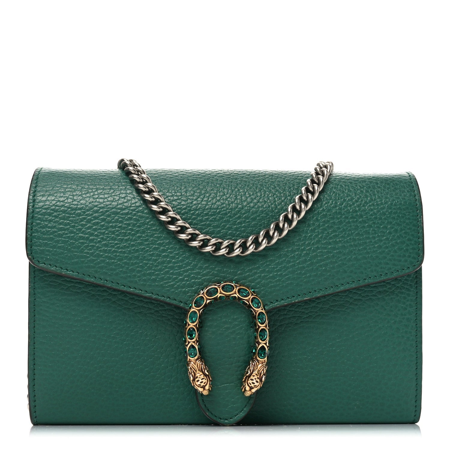 Calfskin Mini Dionysus Chain Wallet Emerald