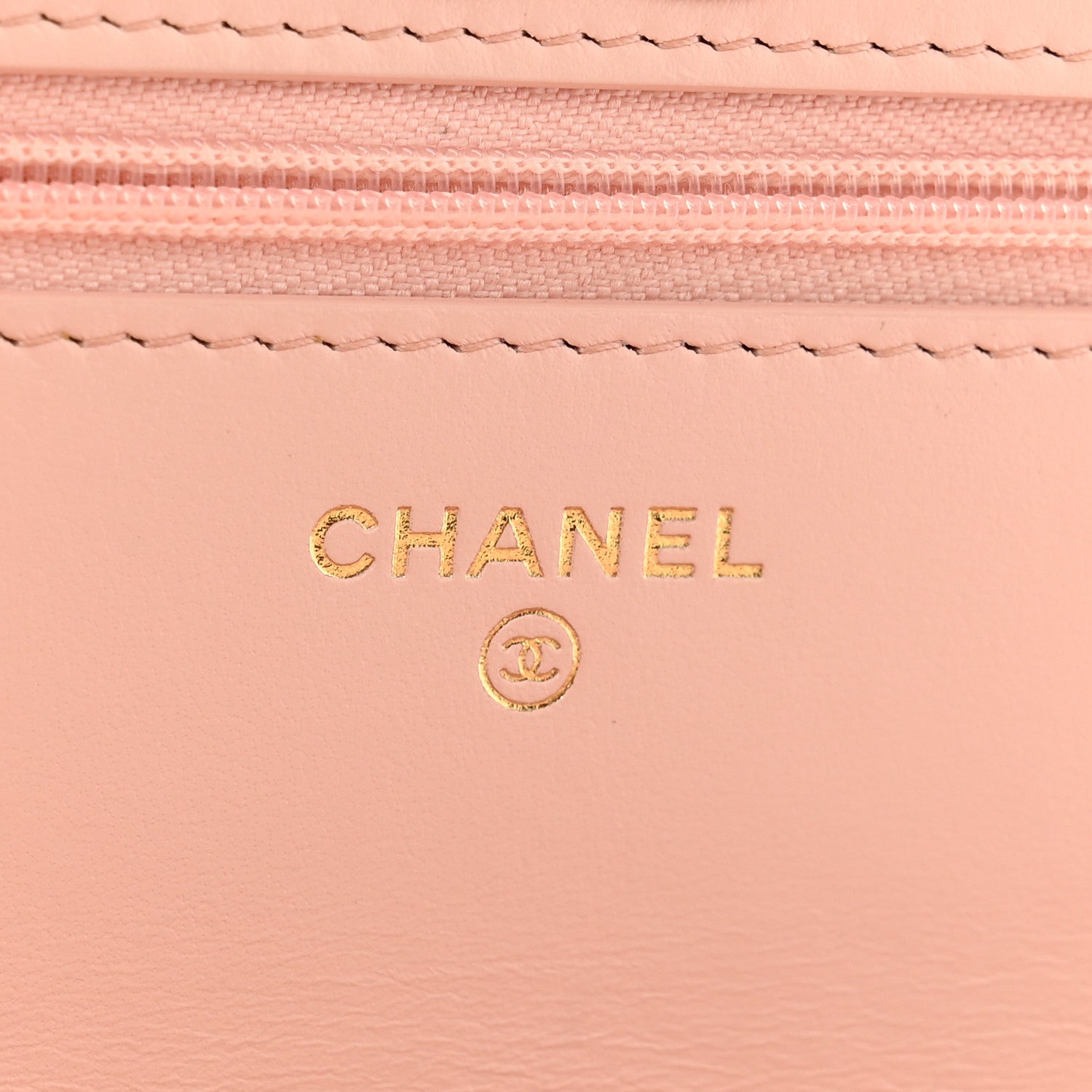 Caviar Quilted Camellia Wallet On Chain WOC Light Pink