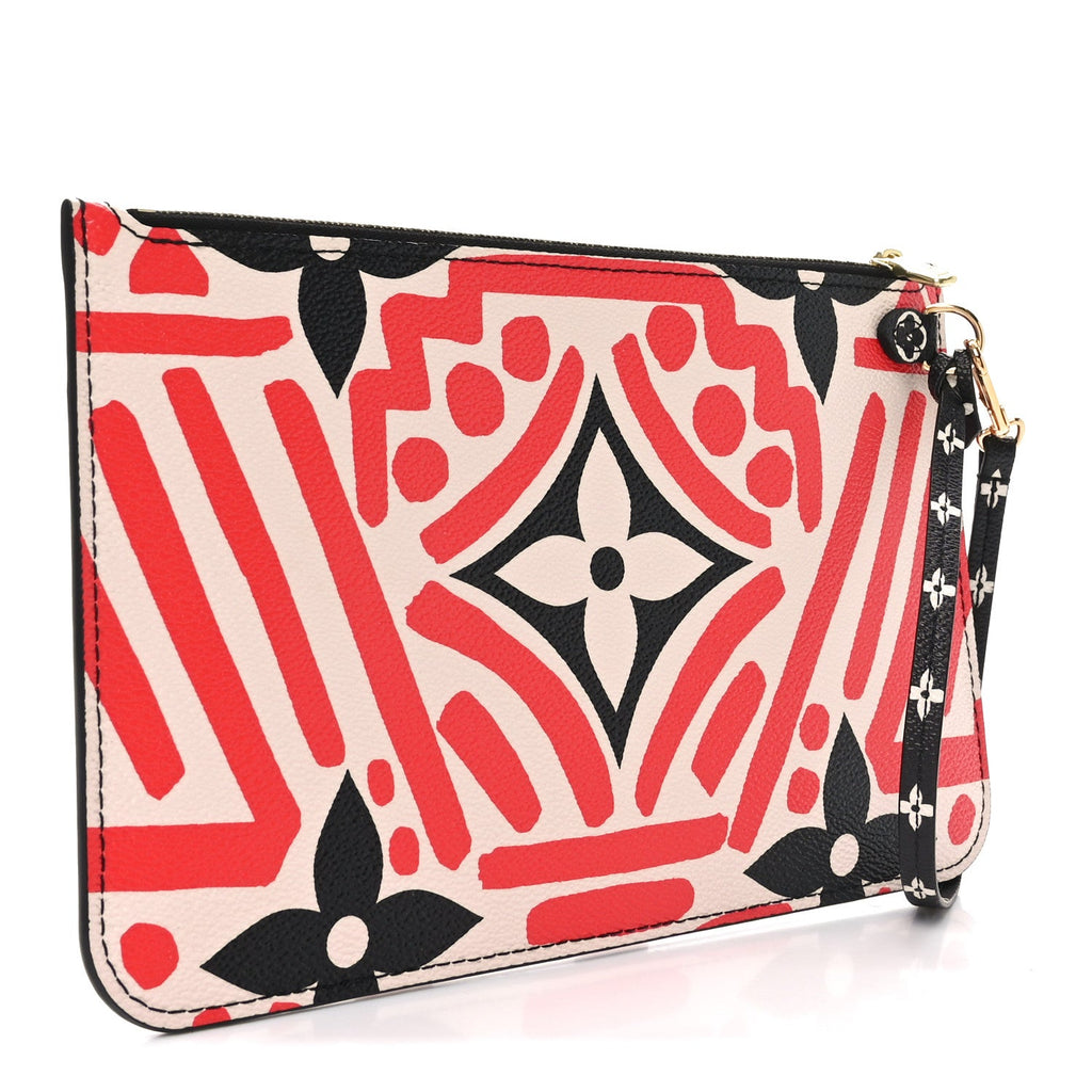 Monogram Giant Crafty Neverfull MM GM Pochette Creme Rouge Black