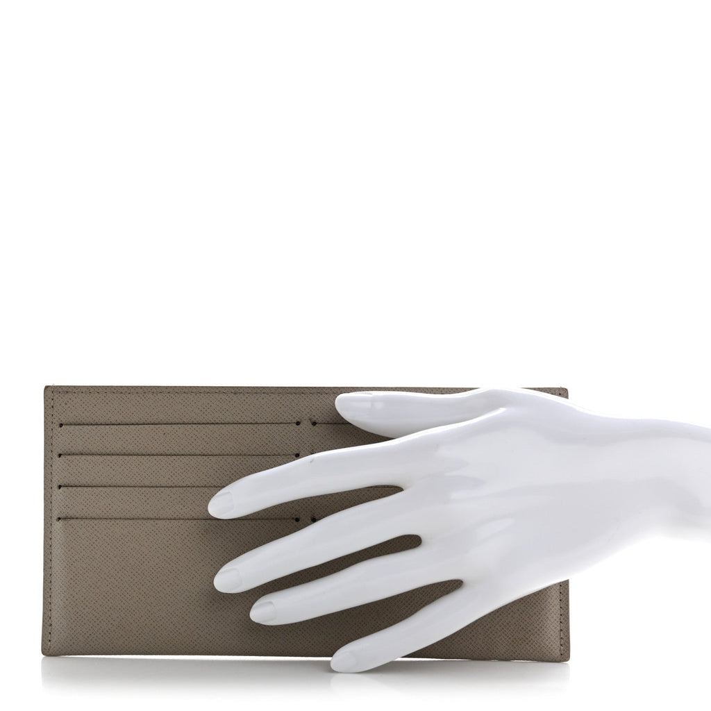 Calfskin Felicie Chain Wallet  Holder Insert Tourterelle