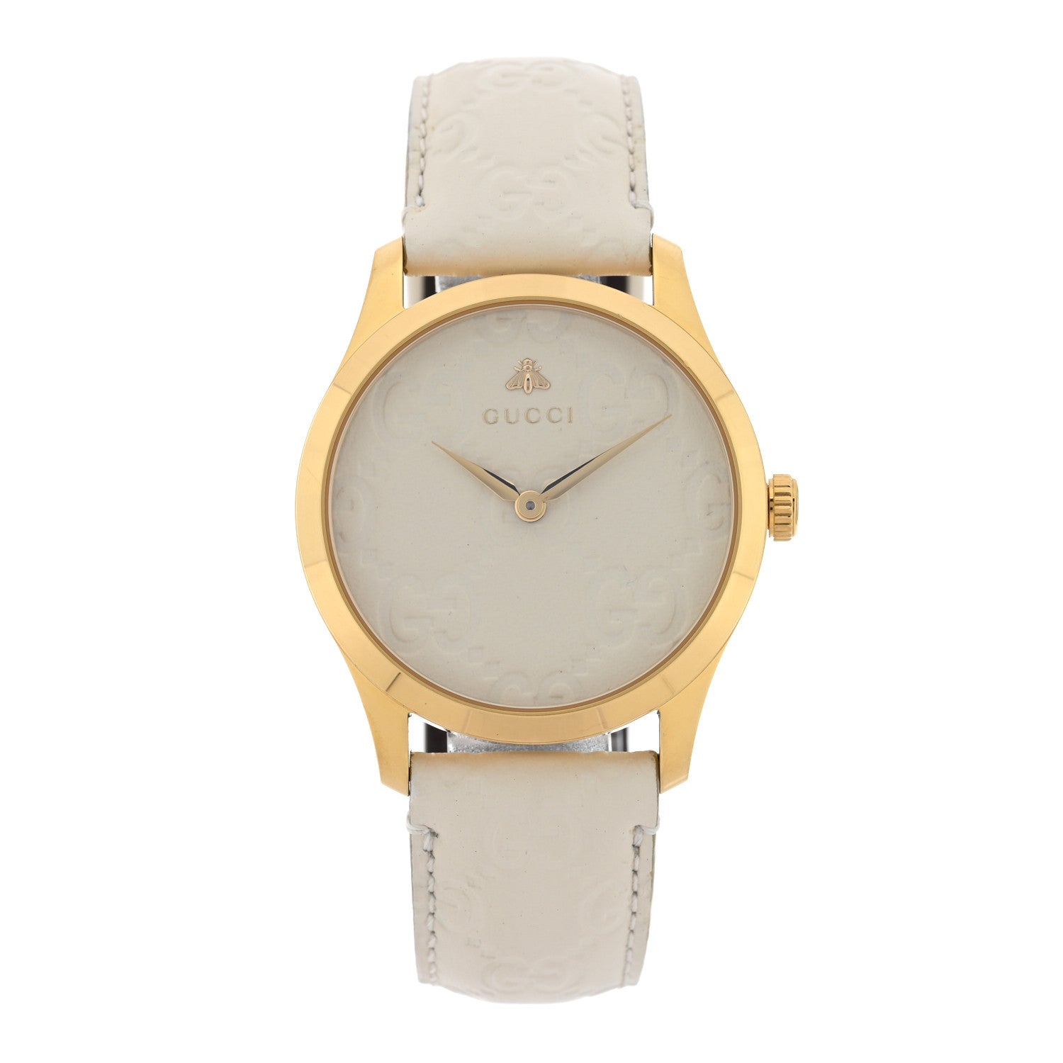 Stainless Steel Calfskin 38mm G-Timeless Quartz Watch White