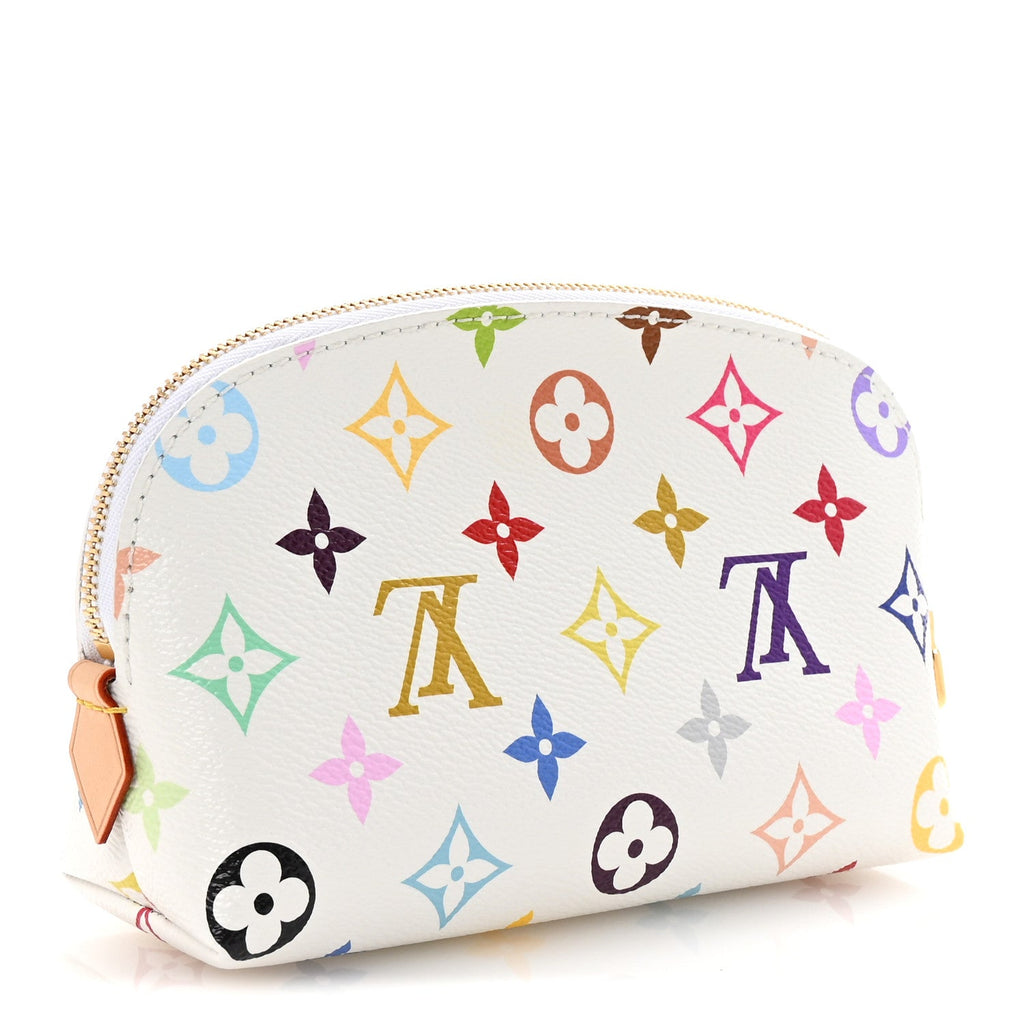 LV x TM Monogram Multicolor Cosmetic Pouch PM White