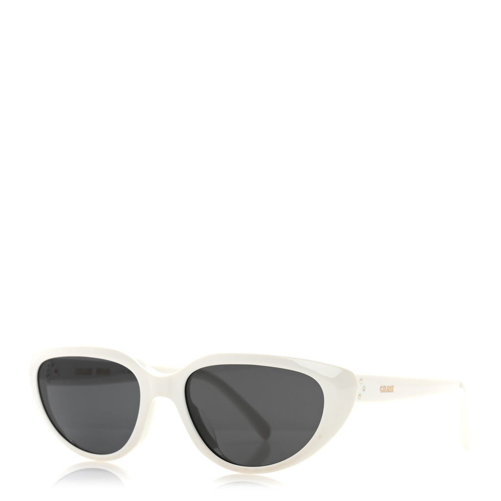 Acetate Cat Eye Sunglasses CL40220U White