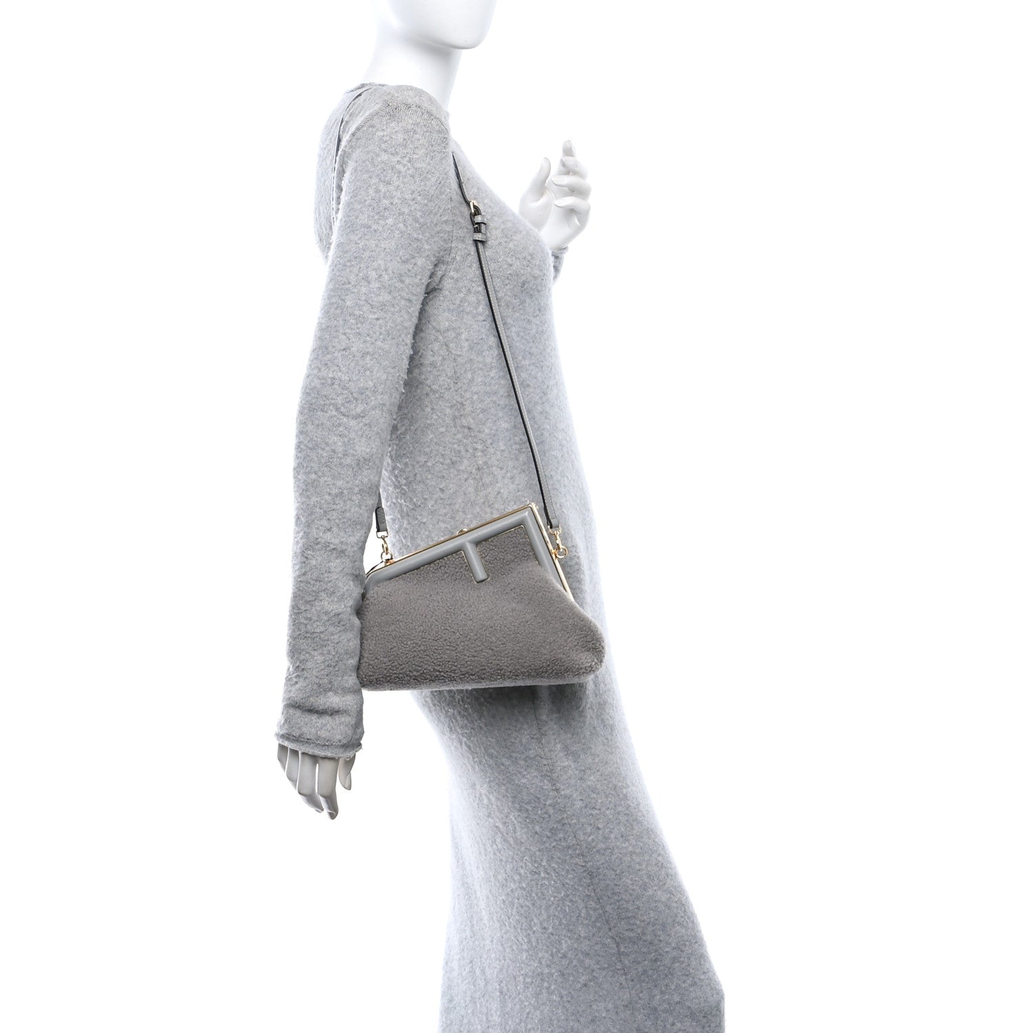 Shearling Small Fendi First Ghiaccio Oro Soft