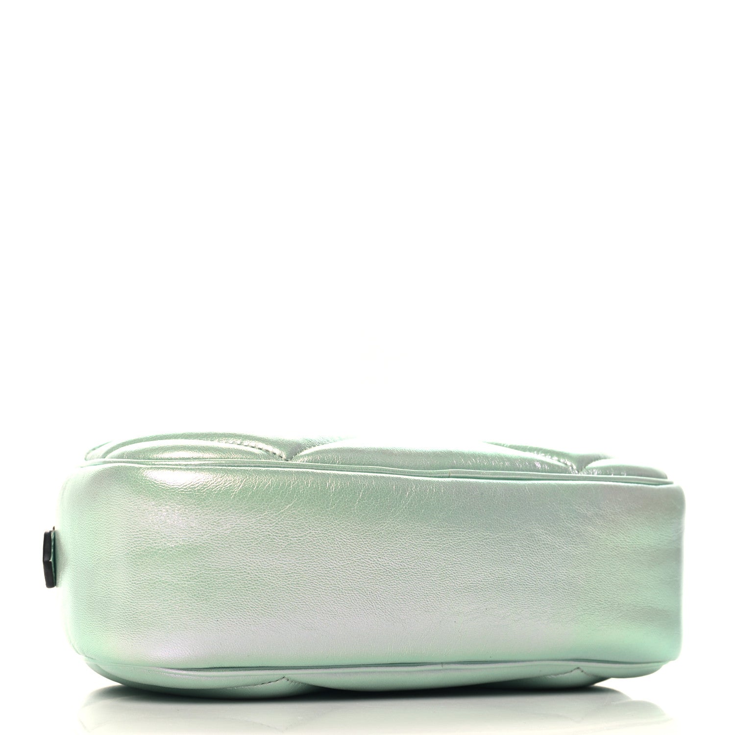 Iridescent Nappa Chevron Matelasse Small GG Marmont Chain Shoulder Bag Iridescent Salvy Green