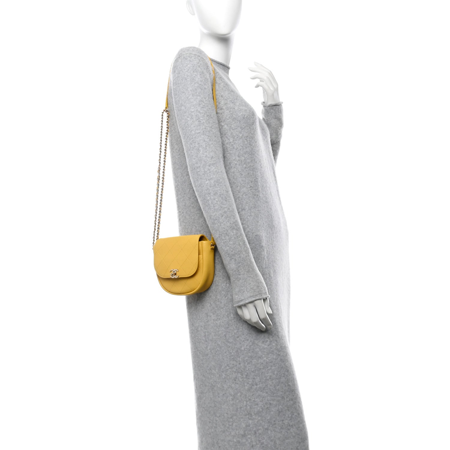 Goatskin Stitched Casual Trip Messenger Flap Yellow
