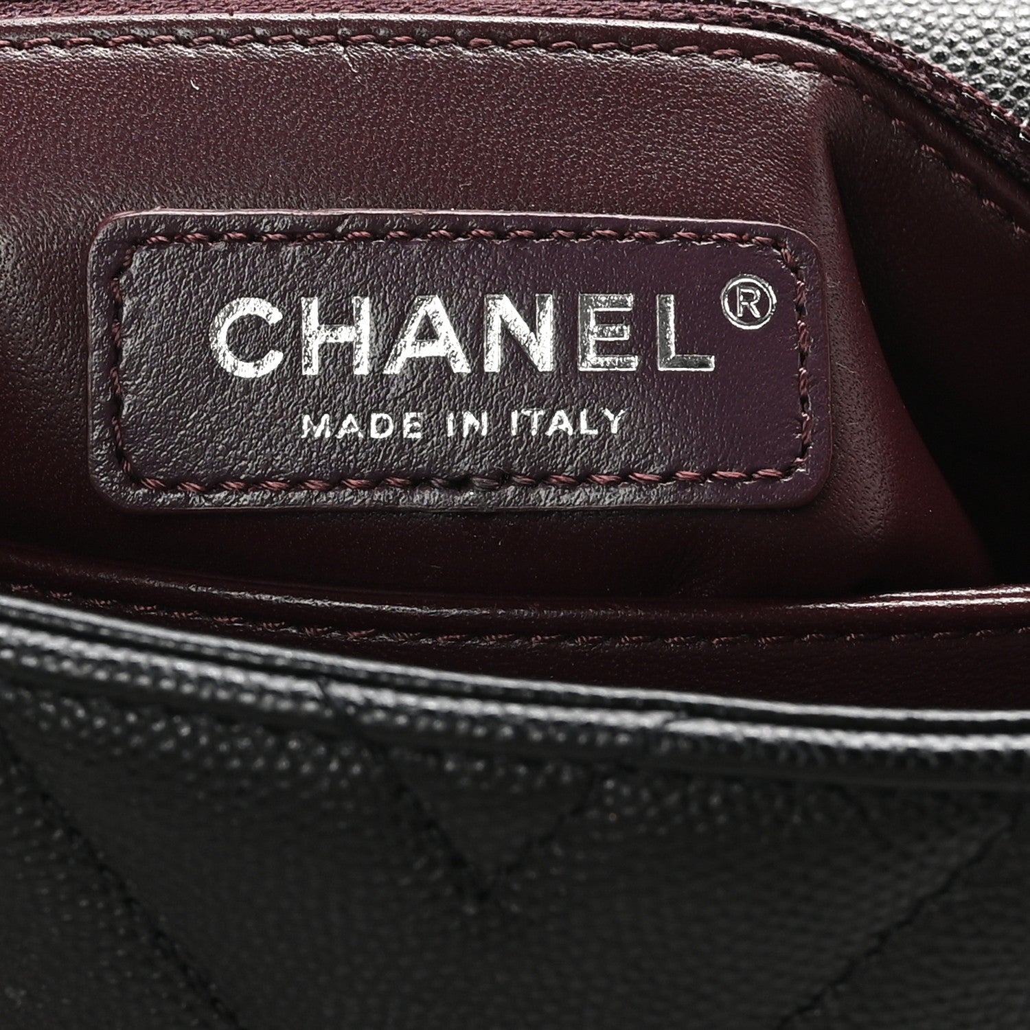 Caviar Chevron Quilted Mini Coco Handle Flap So Black