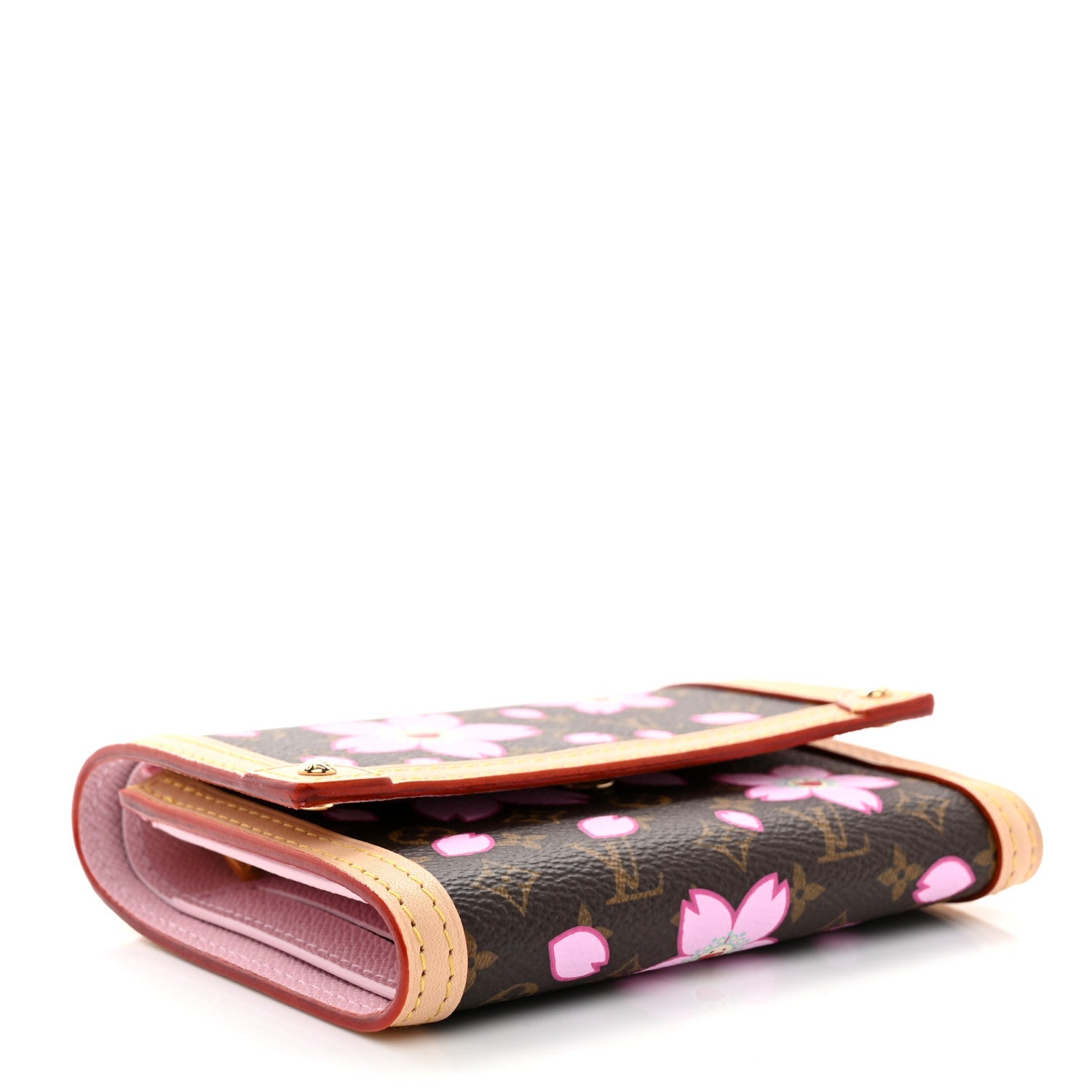 LV X TM Monogram Cherry Blossom Victorine Wallet Sakura Brown
