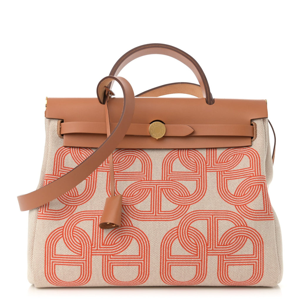 H Plume Canvas Vache Hunter Circuit 24 Herbag Zip Retourne 31 Orange Mecano Ecru Beige Naturel