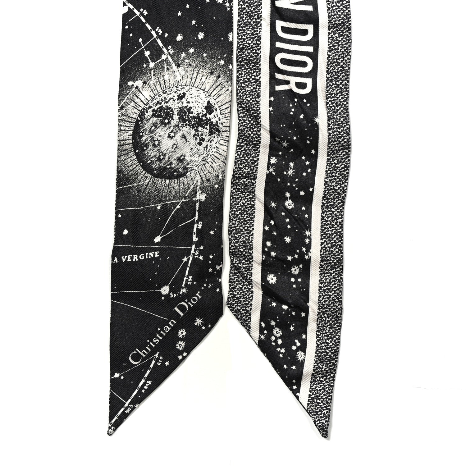 Silk Zodiac Aries Mitzah Scarf Black