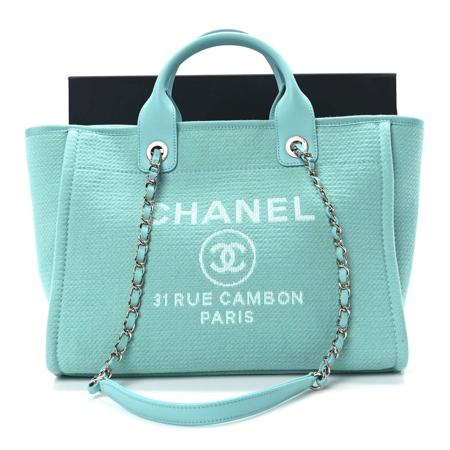 Mixed Fibers Small Deauville Tote Turquoise