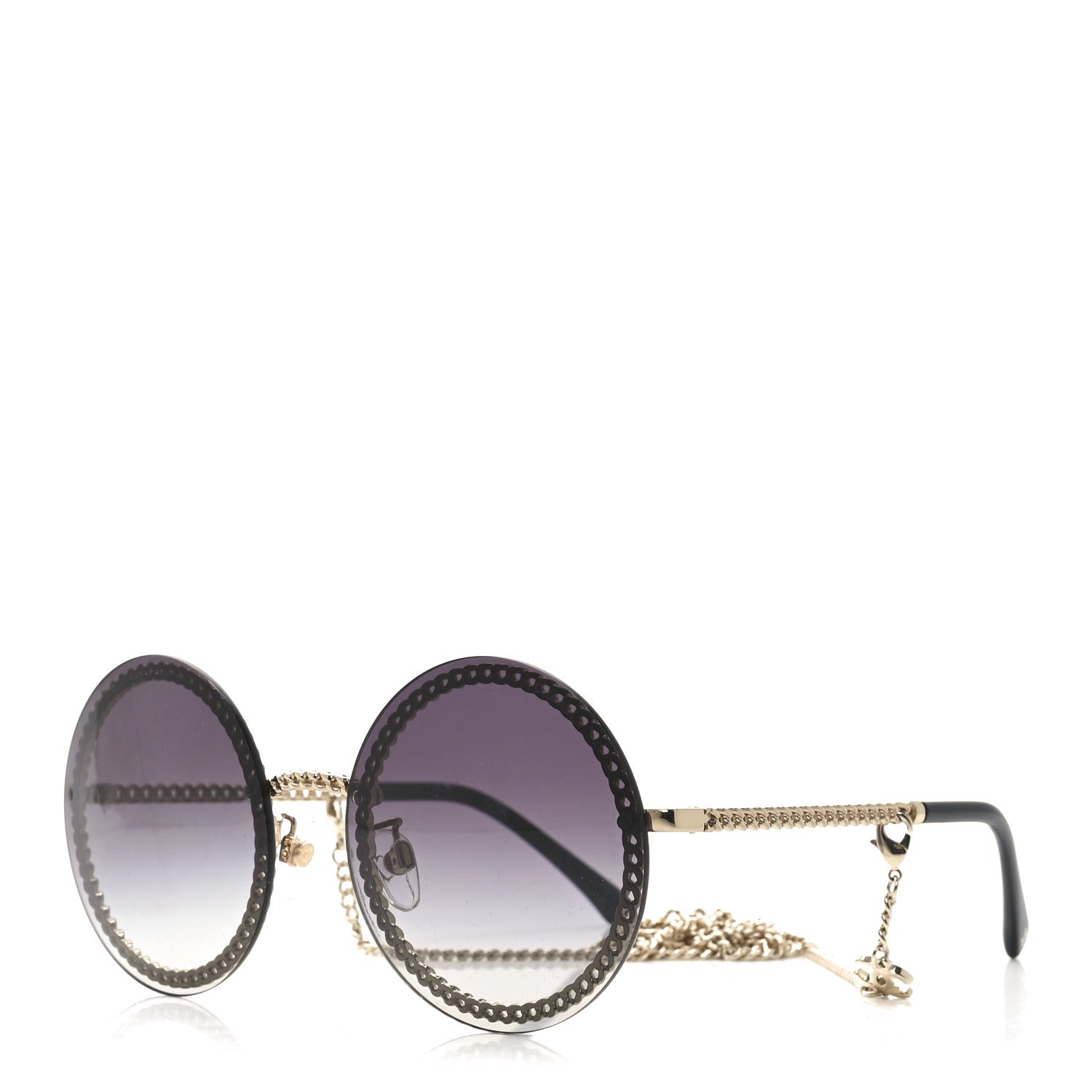 Round Chain Sunglasses 4245 Gold