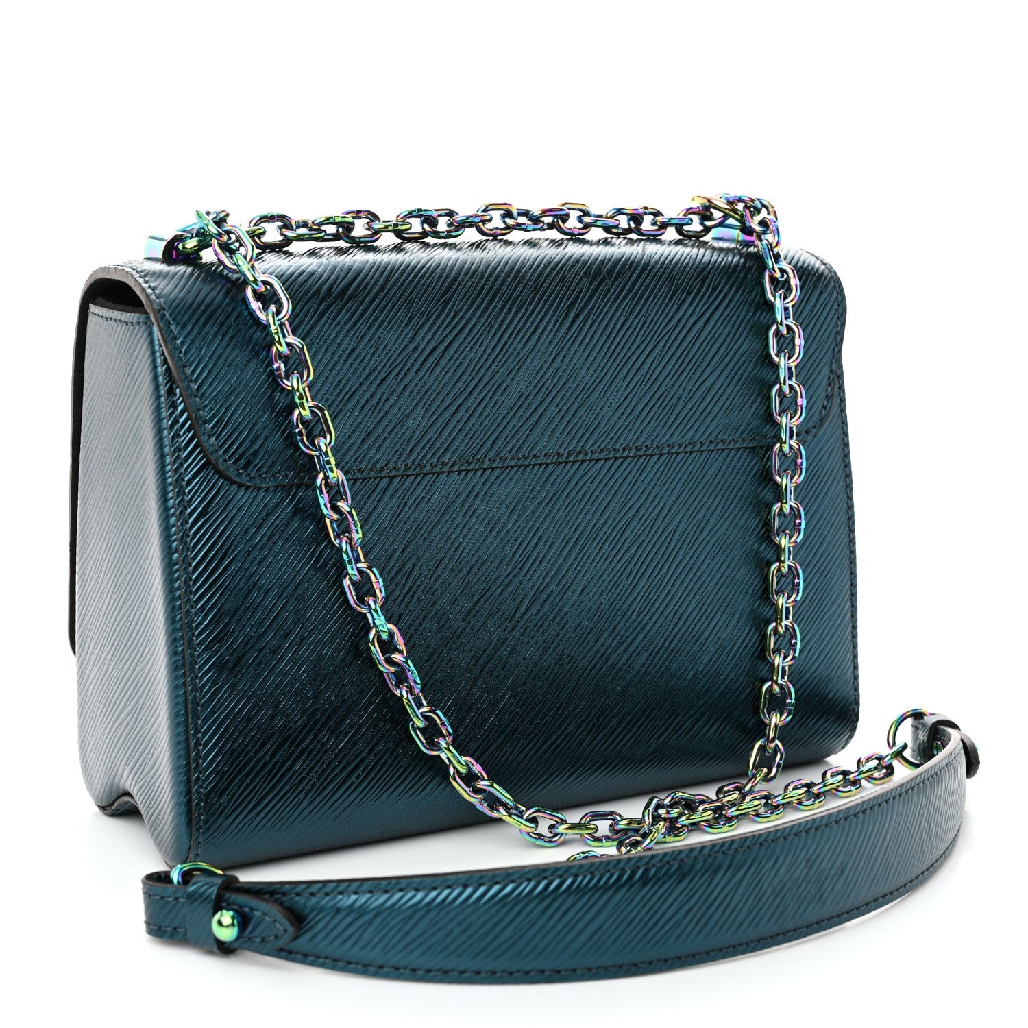 Epi Twist Scarabeo Shoulder Bag MM Blue Boreale