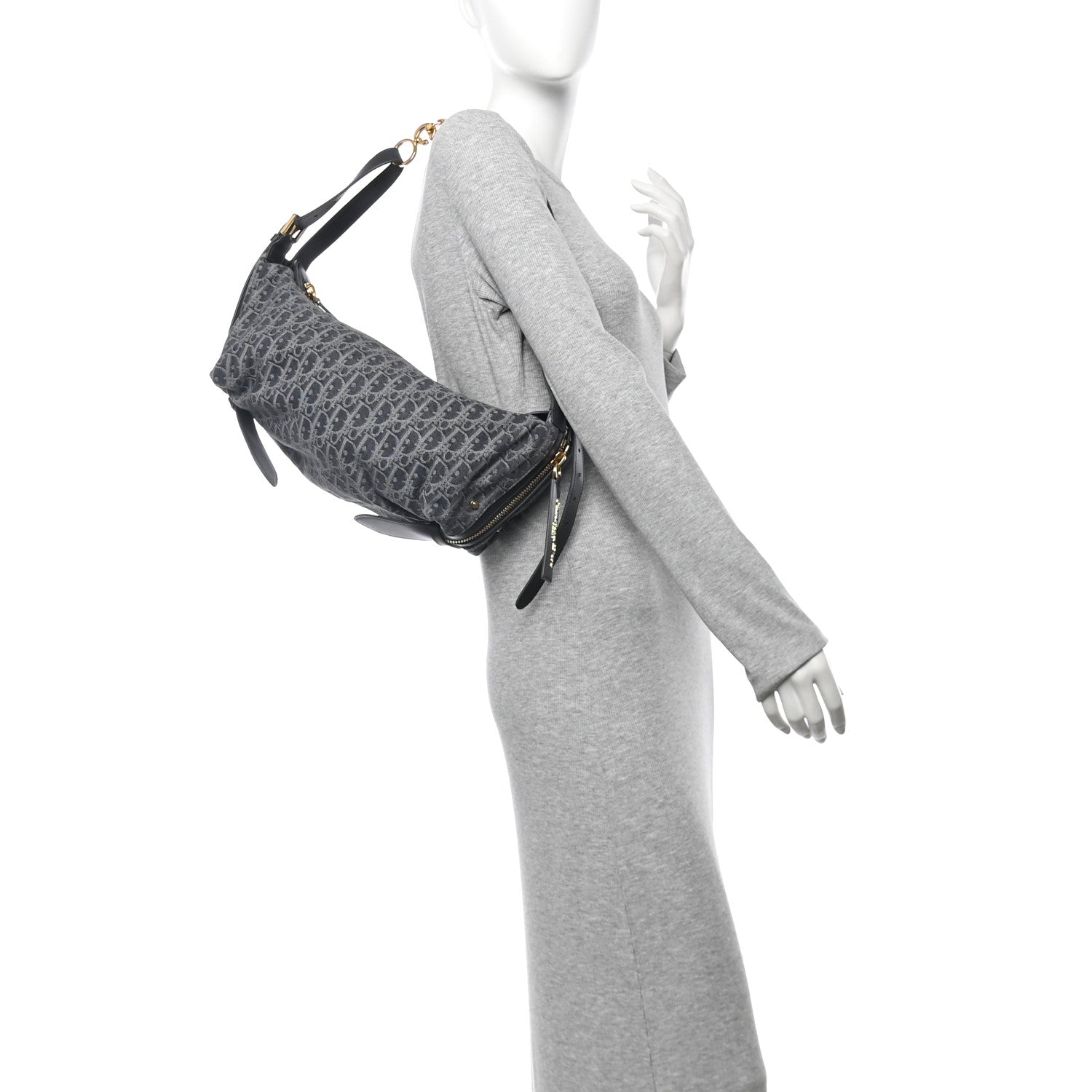 Oblique Denim Medium D-Journey Bag Grey