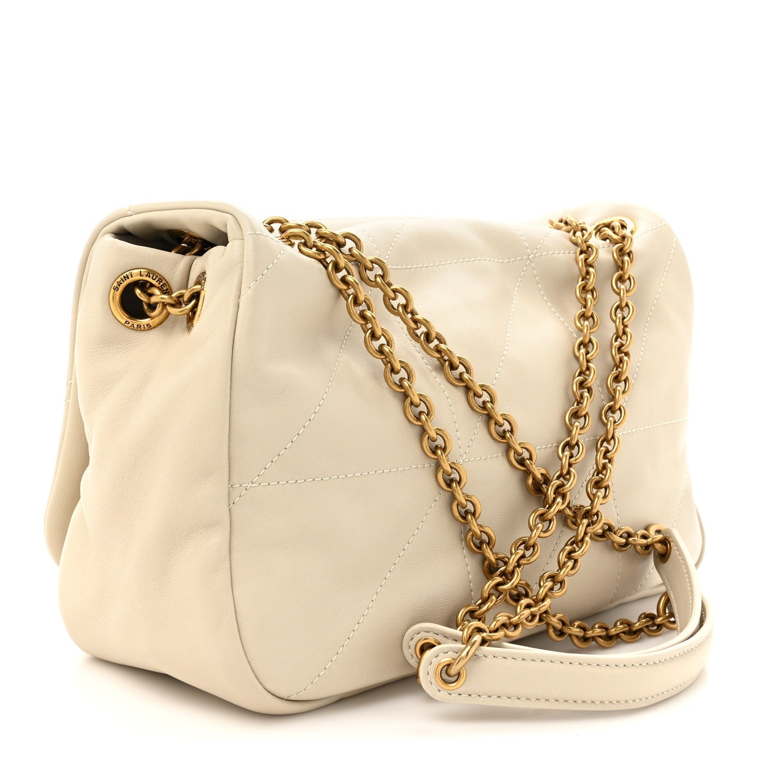 Lambskin Matelasse Monogram Small Jamie 4.3 Crema Soft
