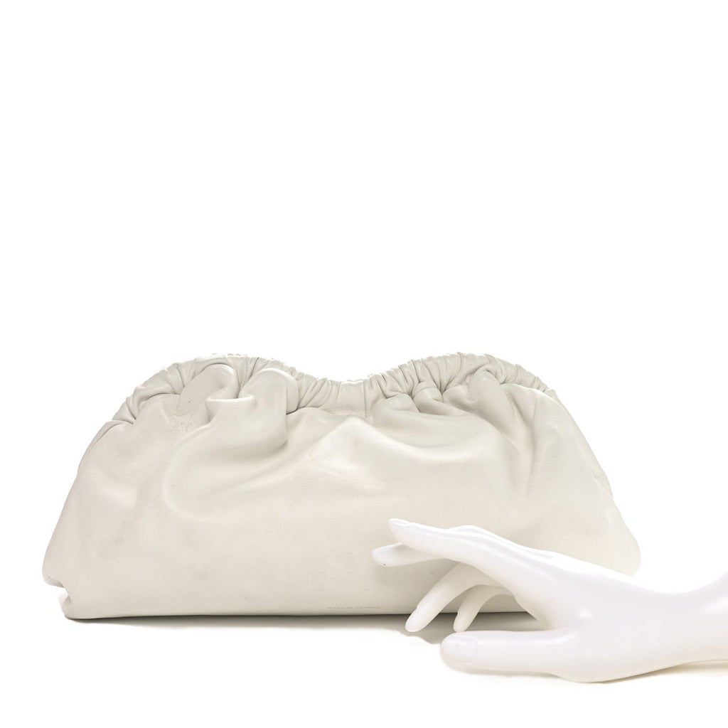 Lambskin Cloud Clutch White