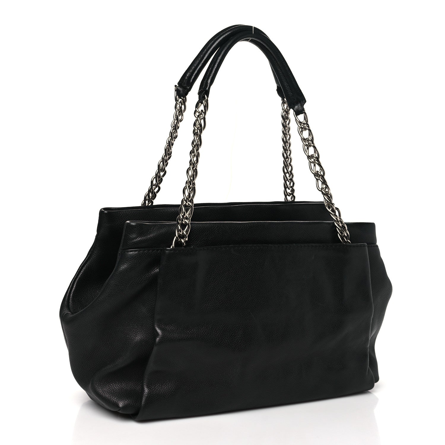 Caviar Large CC Tuck Tote Black