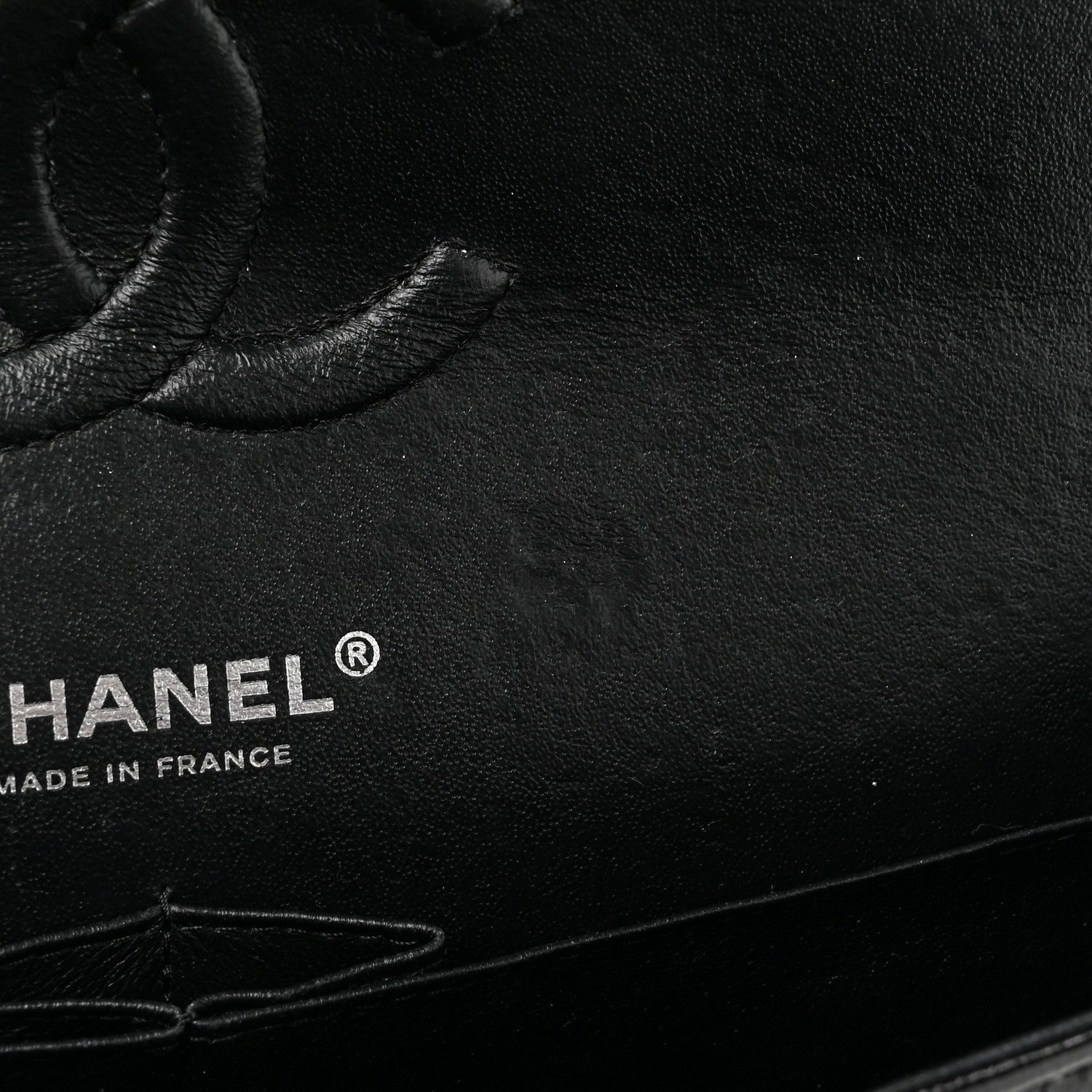 Shiny Crumpled Calfskin Quilted Medium Double Flap So Black