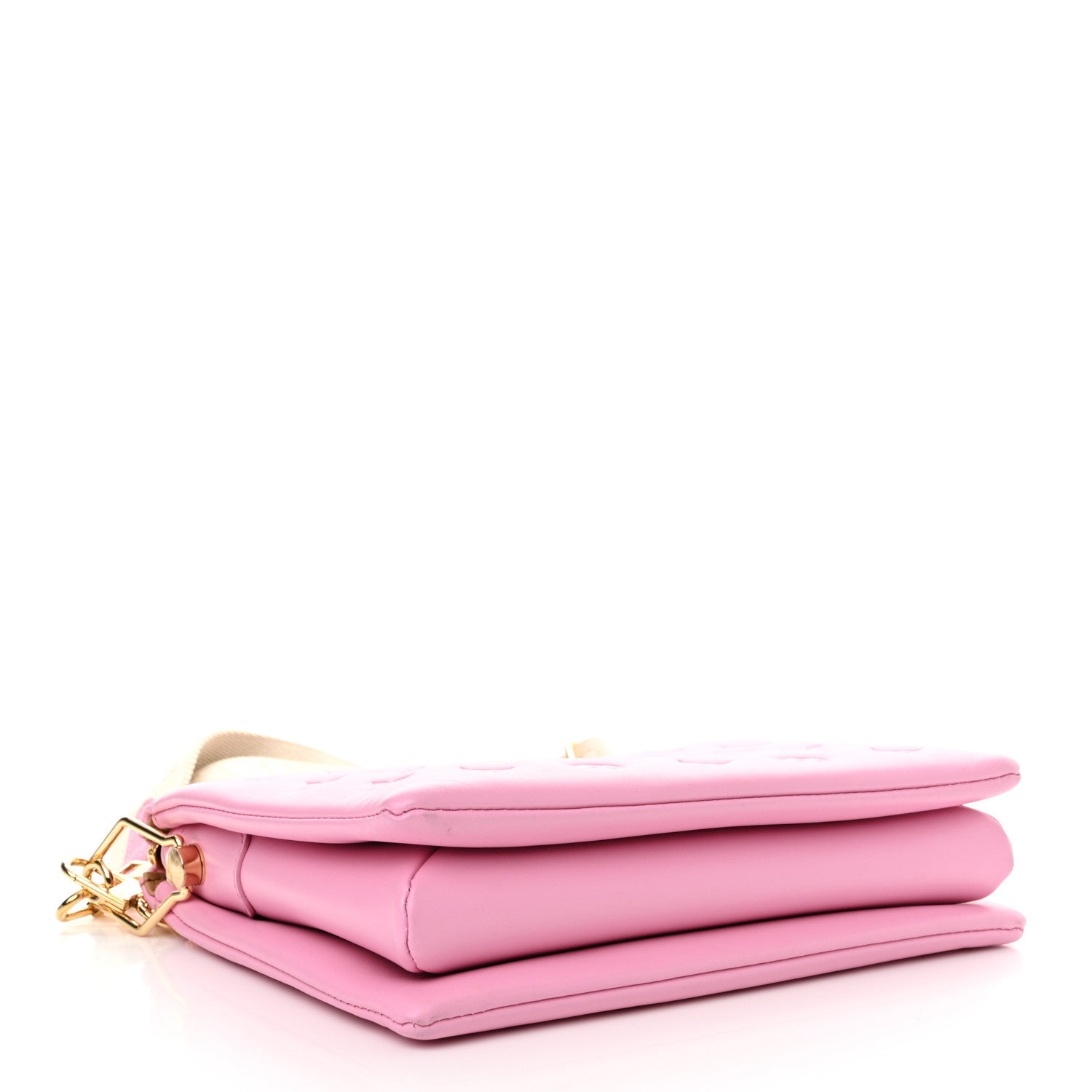 Lambskin Embossed Monogram Coussin PM  Rose Bonbon