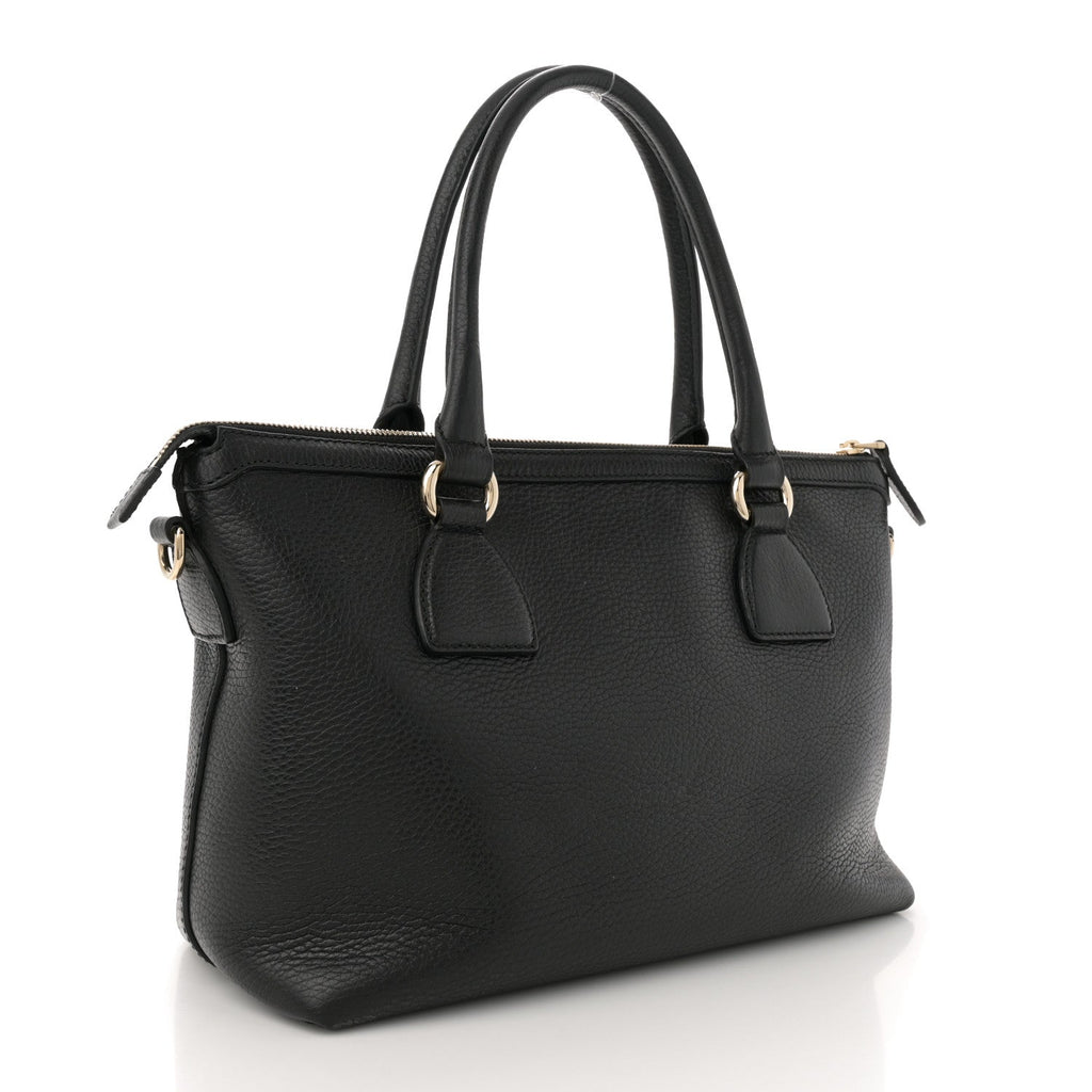 Dollar Calfskin GG Charm Satchel Black
