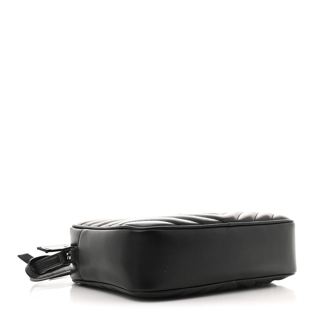 Calfskin Matelasse Monogram Monochrome Lou Camera Bag Black