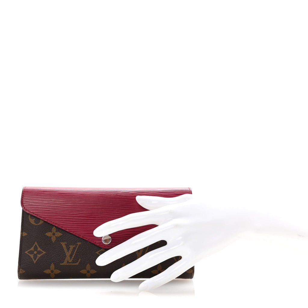 Monogram Epi Marie-Lou Long Wallet Fuchsia