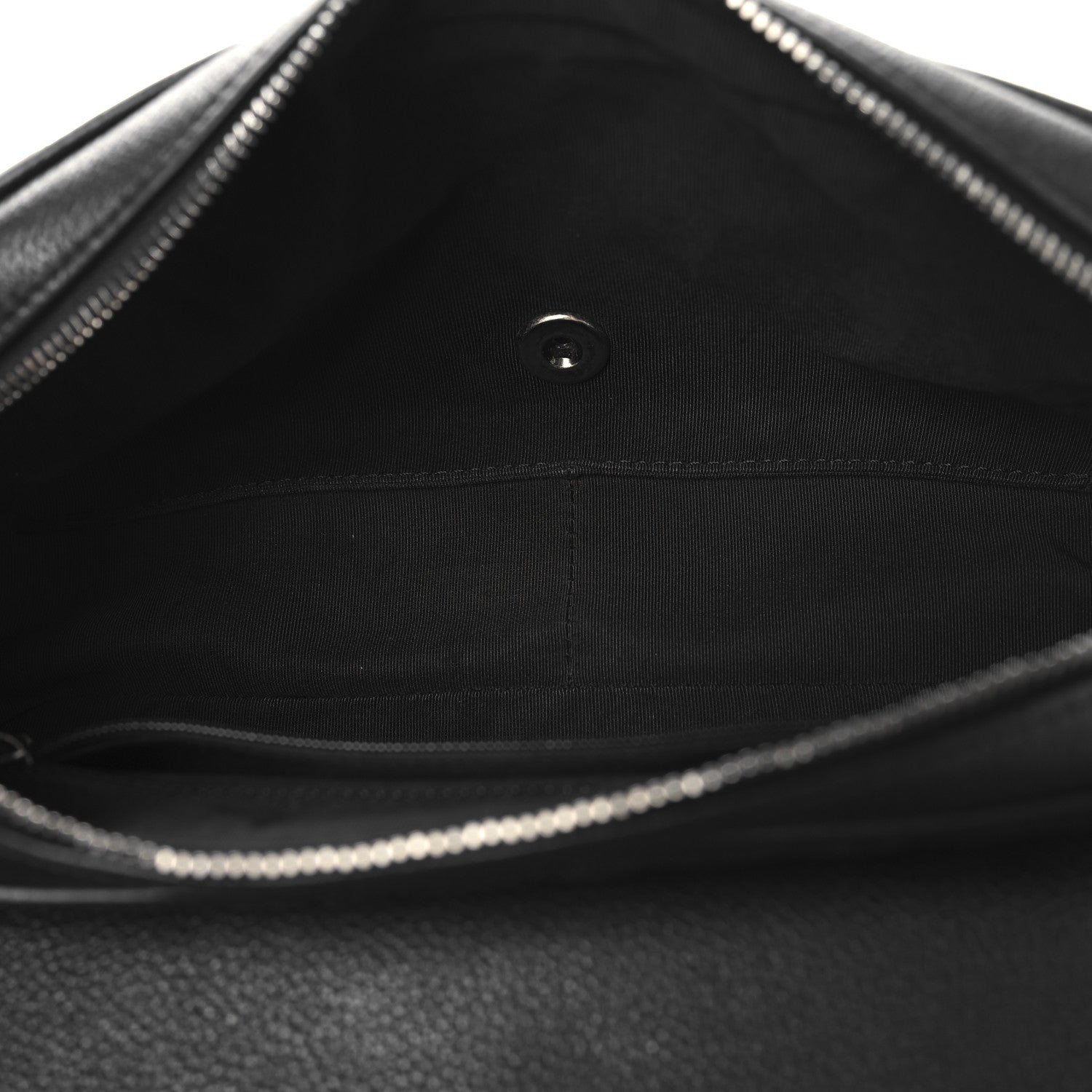 Grained Calfskin Quilted Medium Casual Rock Flap Black