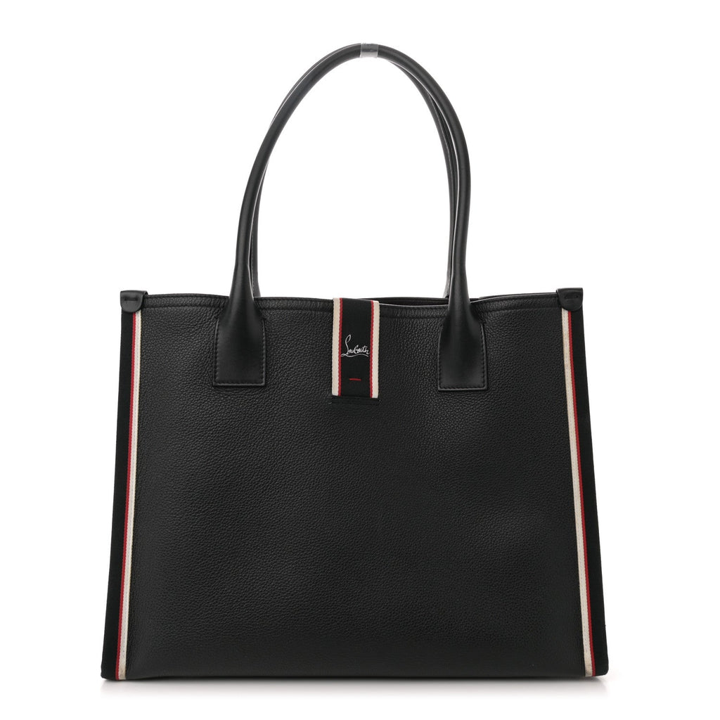Grained Calfskin Large Nastroloubi Tote Black