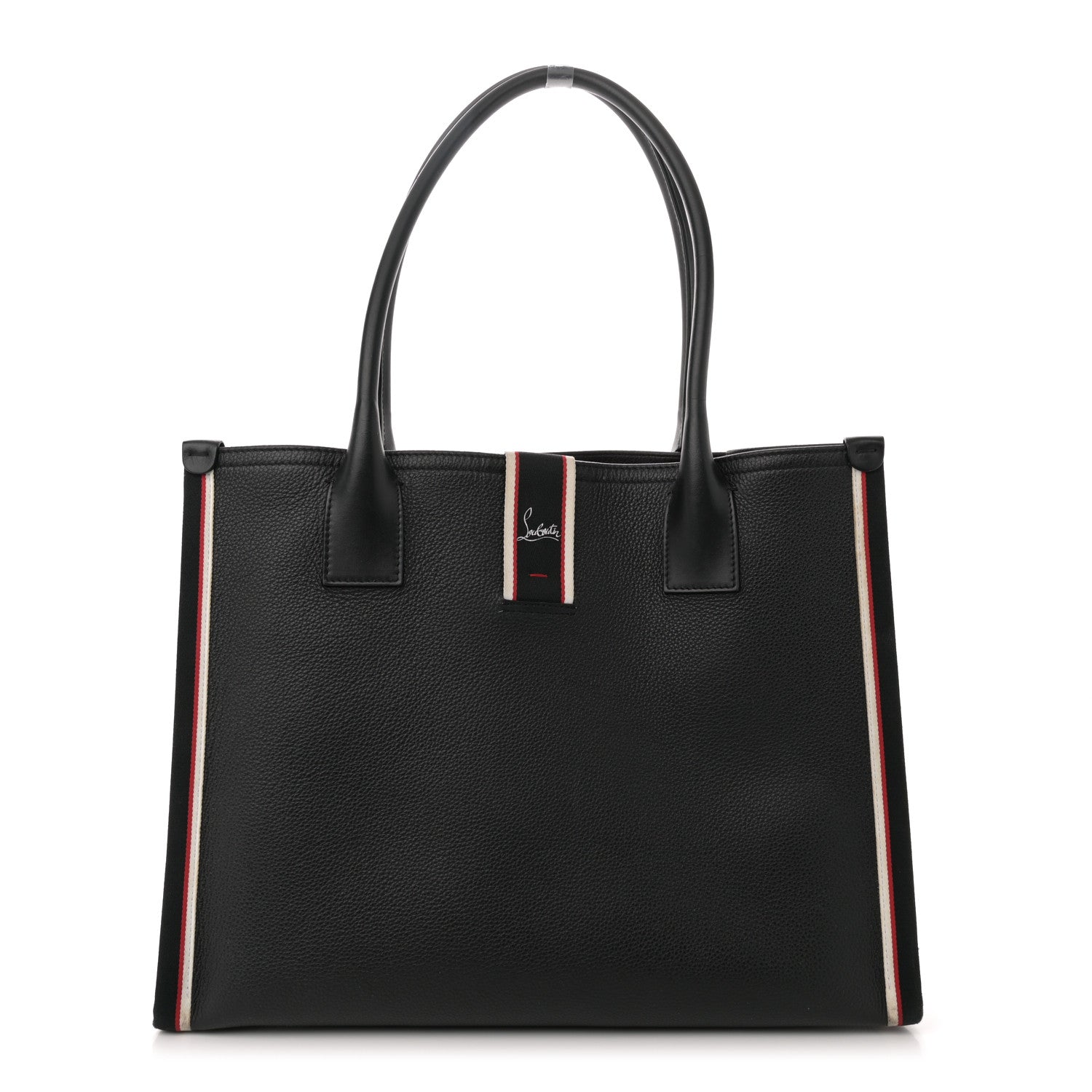 Grained Calfskin Large Nastroloubi Tote Black