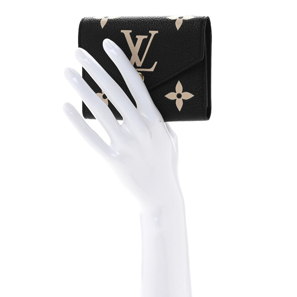 Empreinte Monogram Giant Victorine Wallet Black Beige