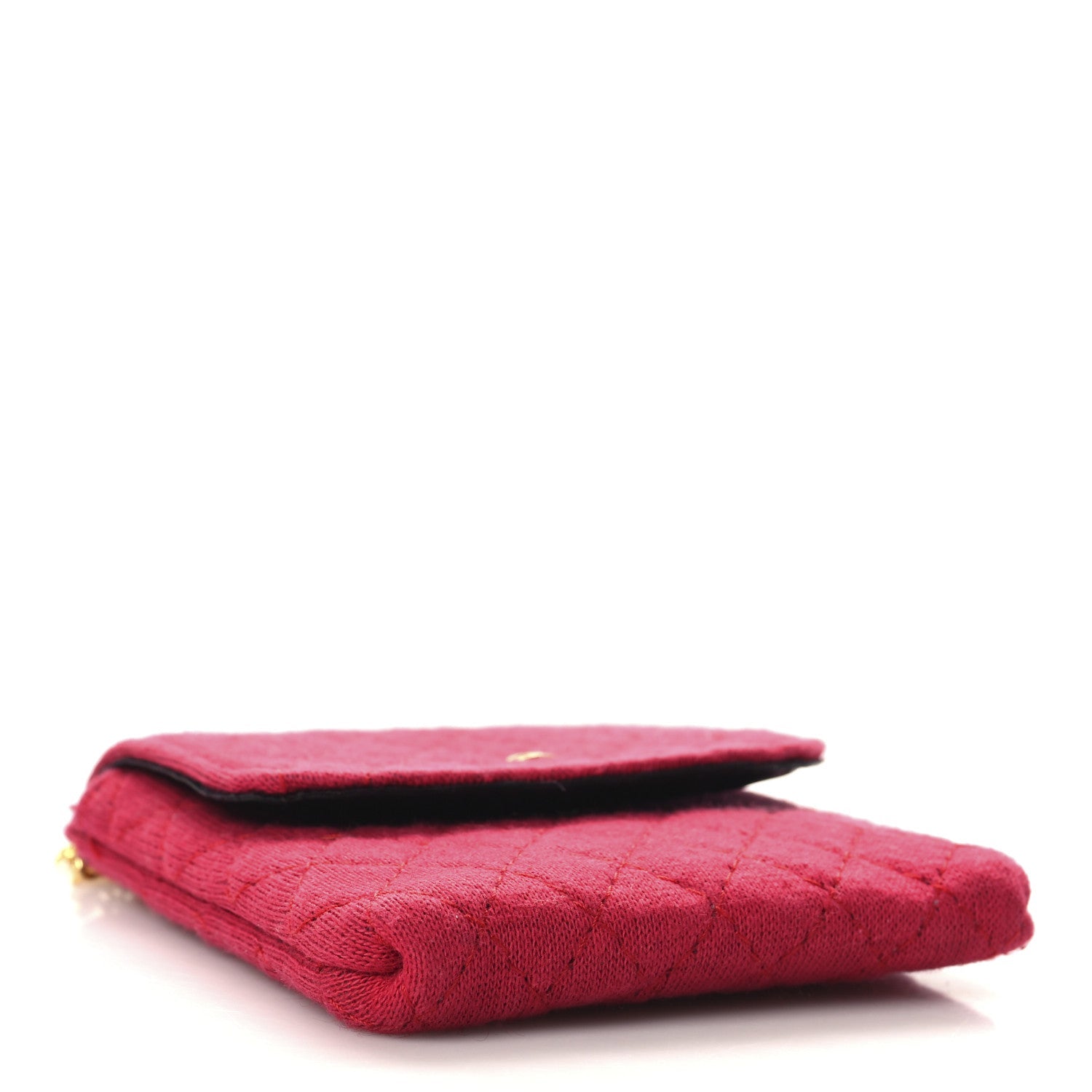 Jersey Quilted Micro Flap Bag Red