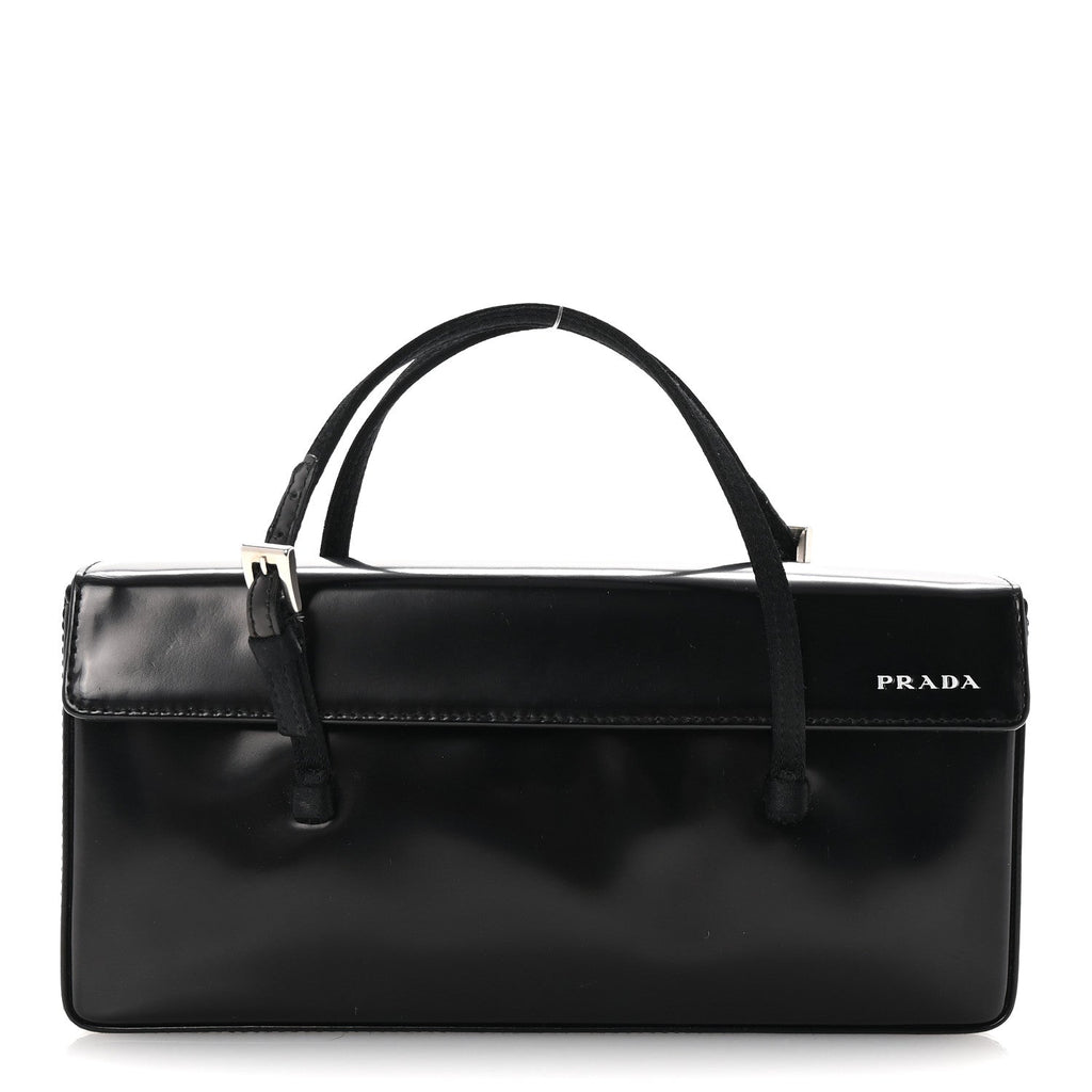 Spazzolato Mini Clutch Bag Black