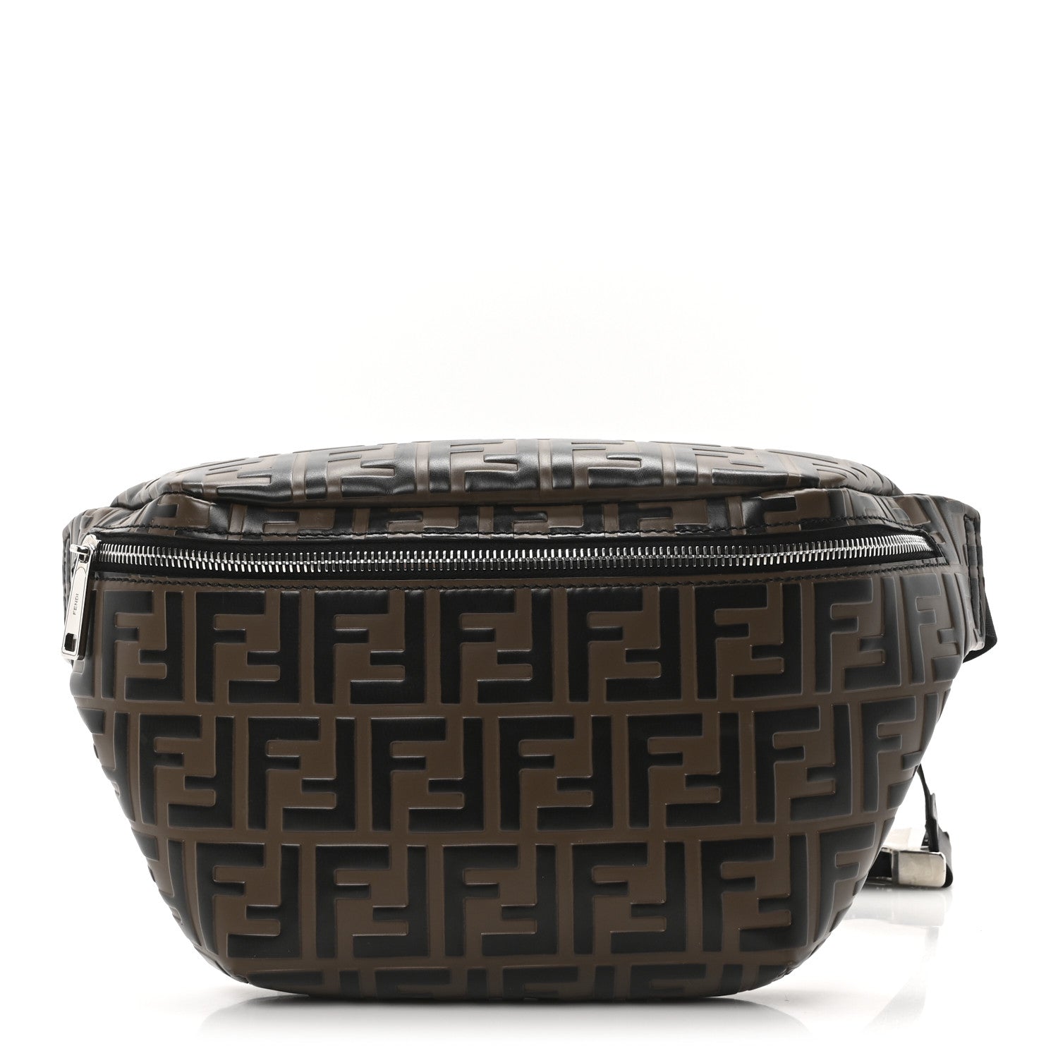 Vitello Century Bi-Color FF 1974 Embossed Belt Bag Maya Black