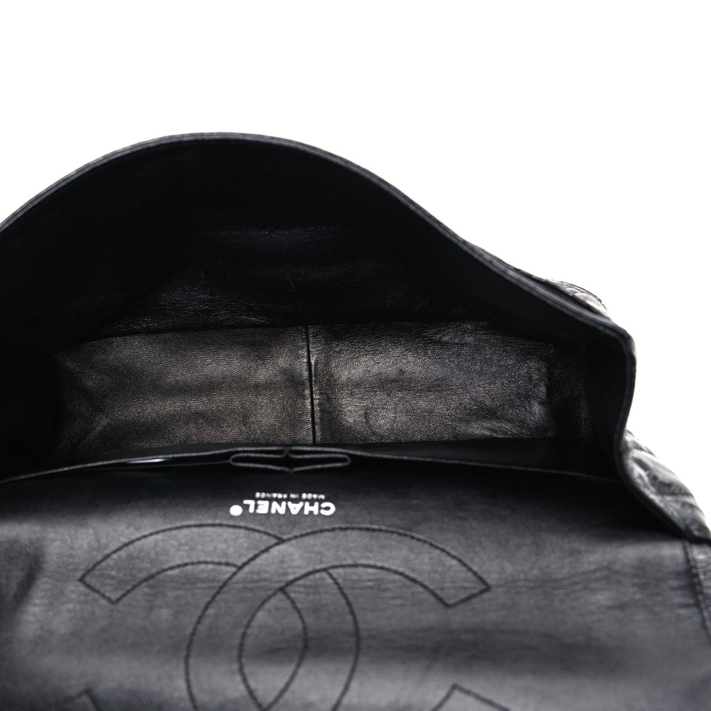 Metallic Calfskin Striped 2.55 Reissue 227 Flap Black