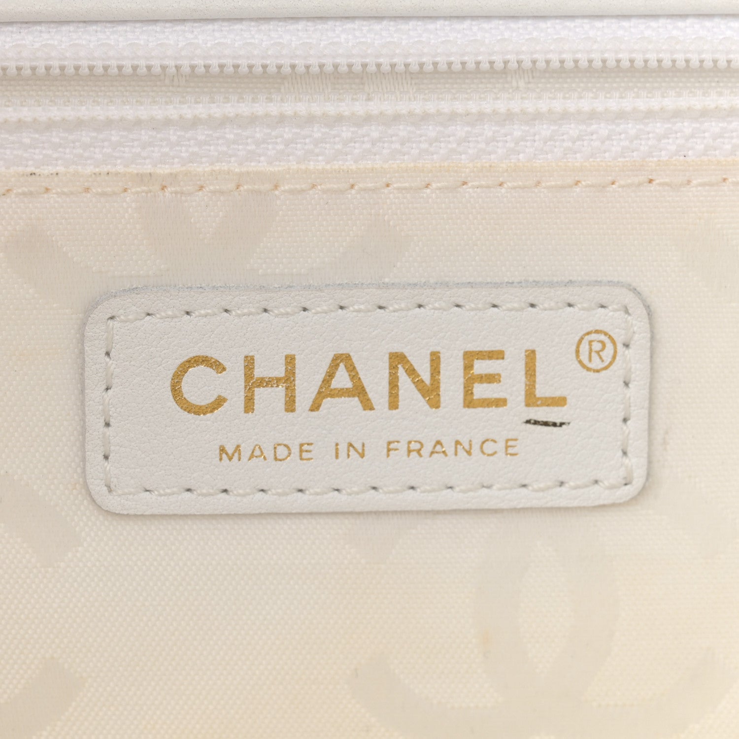 Calfskin Quilted Wild Stitch Large Flap White