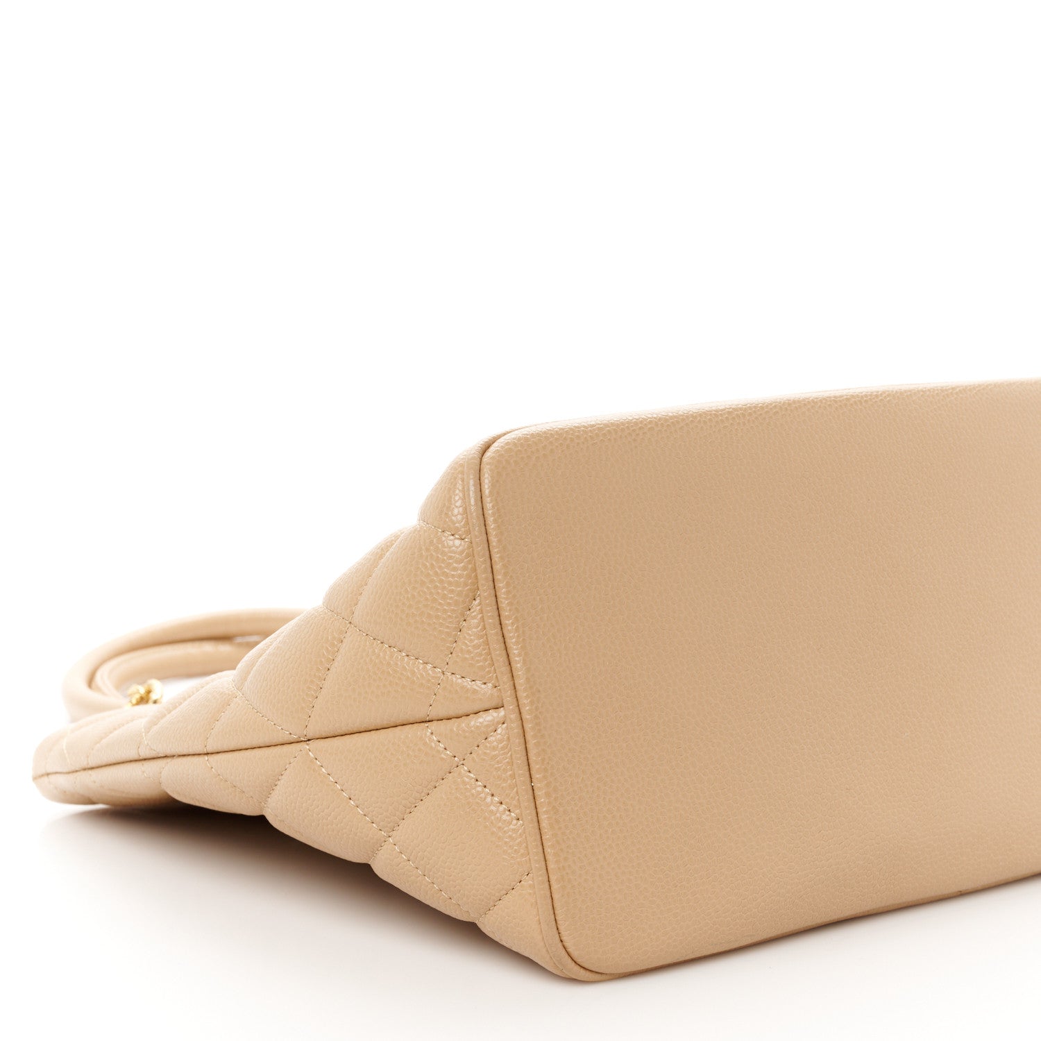 Caviar Quilted Medallion Tote Beige