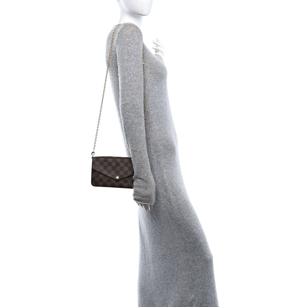 Damier Ebene Pochette Felicie Chain Wallet