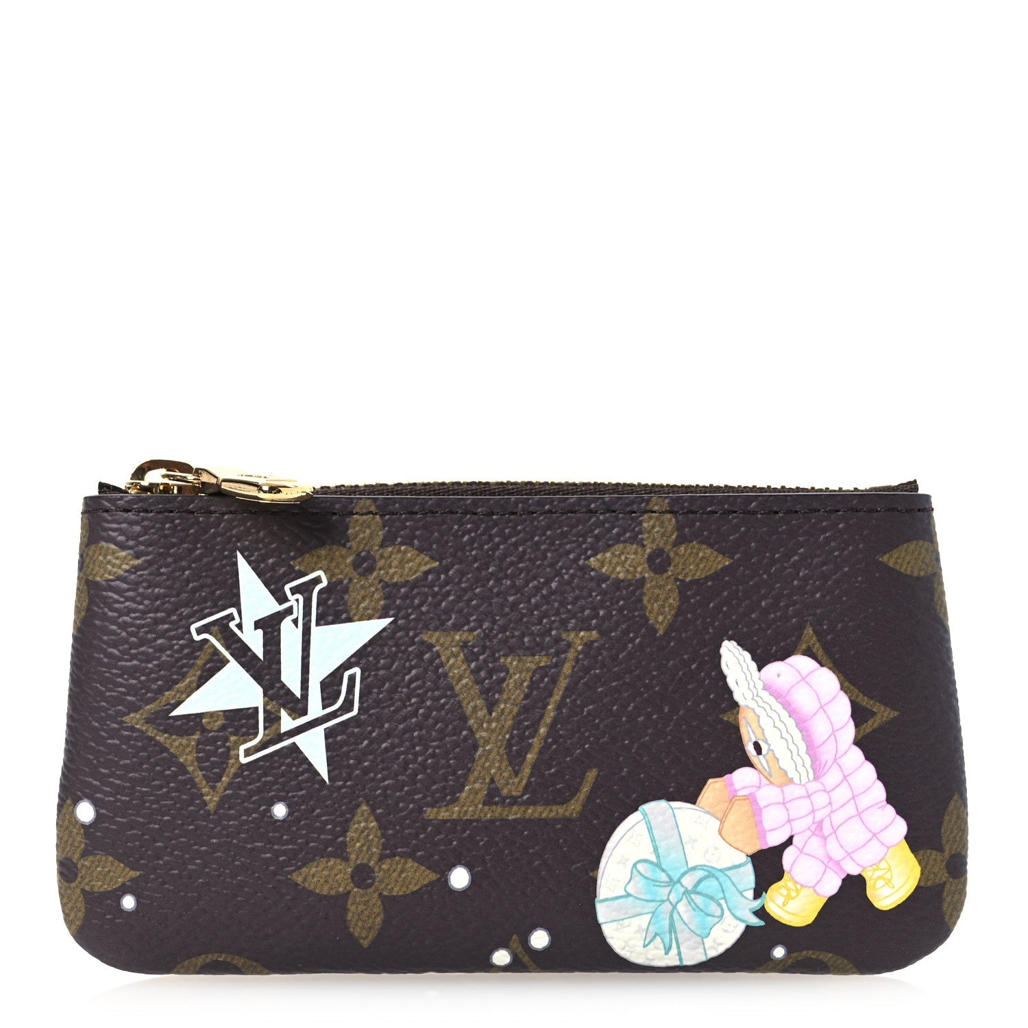 Monogram 2025 Christmas Animation Key Pouch Azur Frost