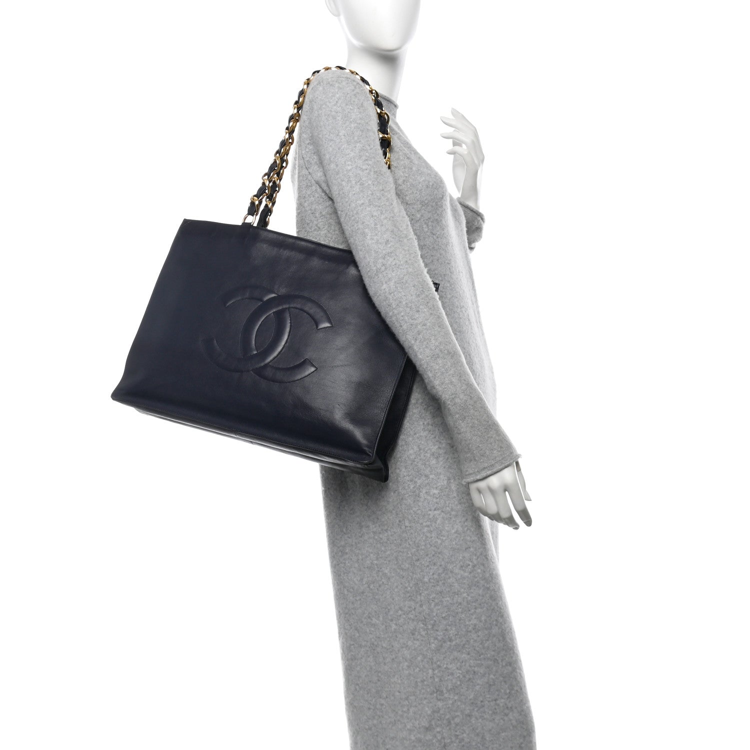 Lambskin CC Tote Navy