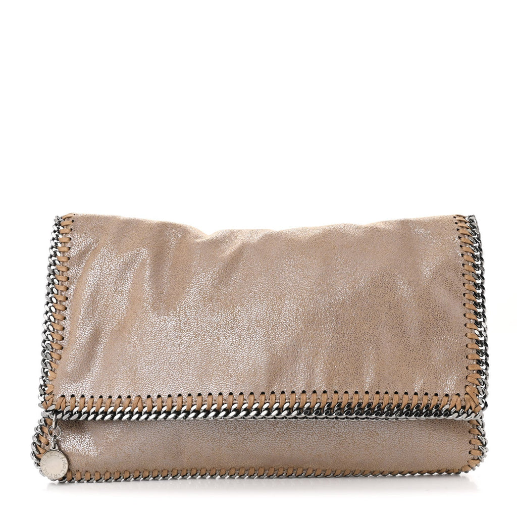 Shaggy Deer Falabella Fold Over Clutch Redwood